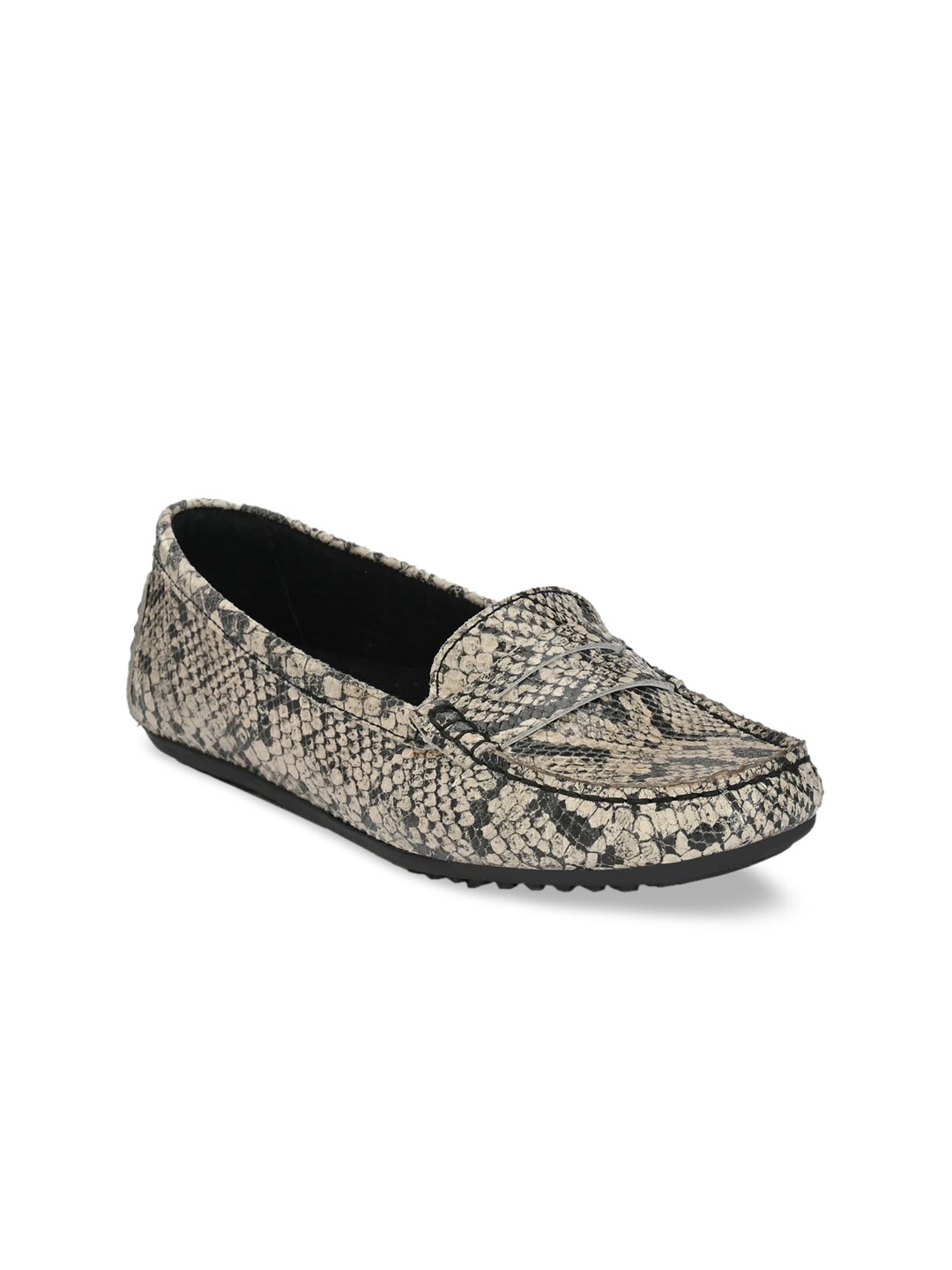 Carlo Romano Women Animal Printed Leather Loafers Price in India