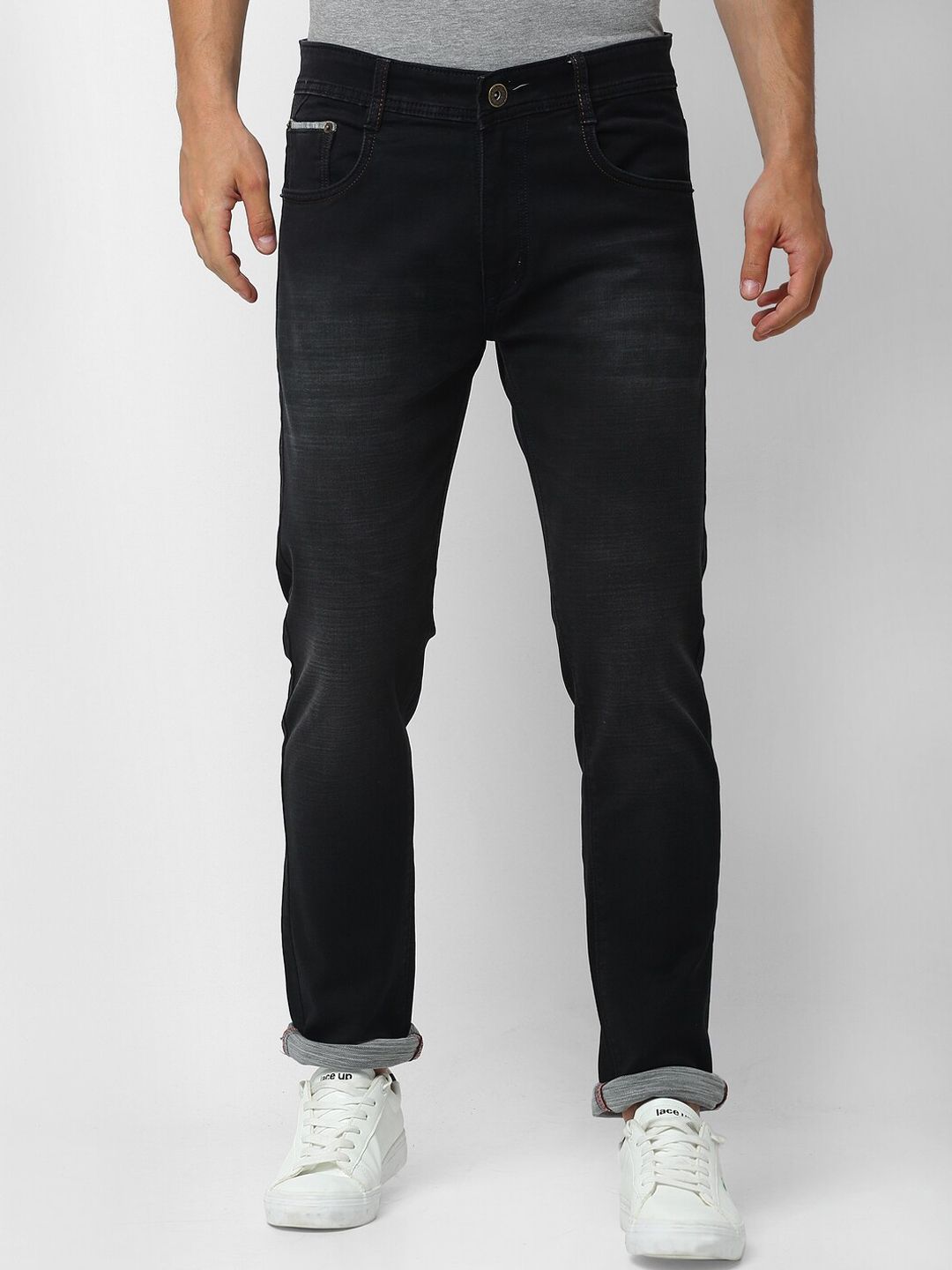 Rodamo Men Black Slim Fit Jeans