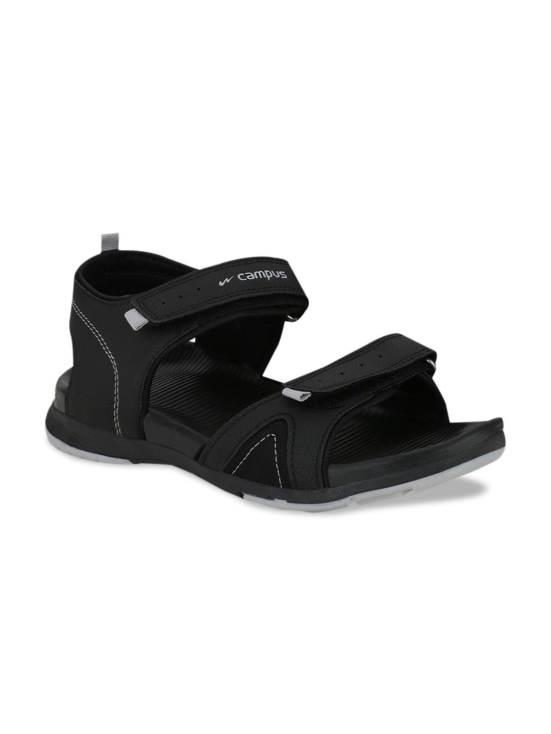 Campus Men Black Sandals