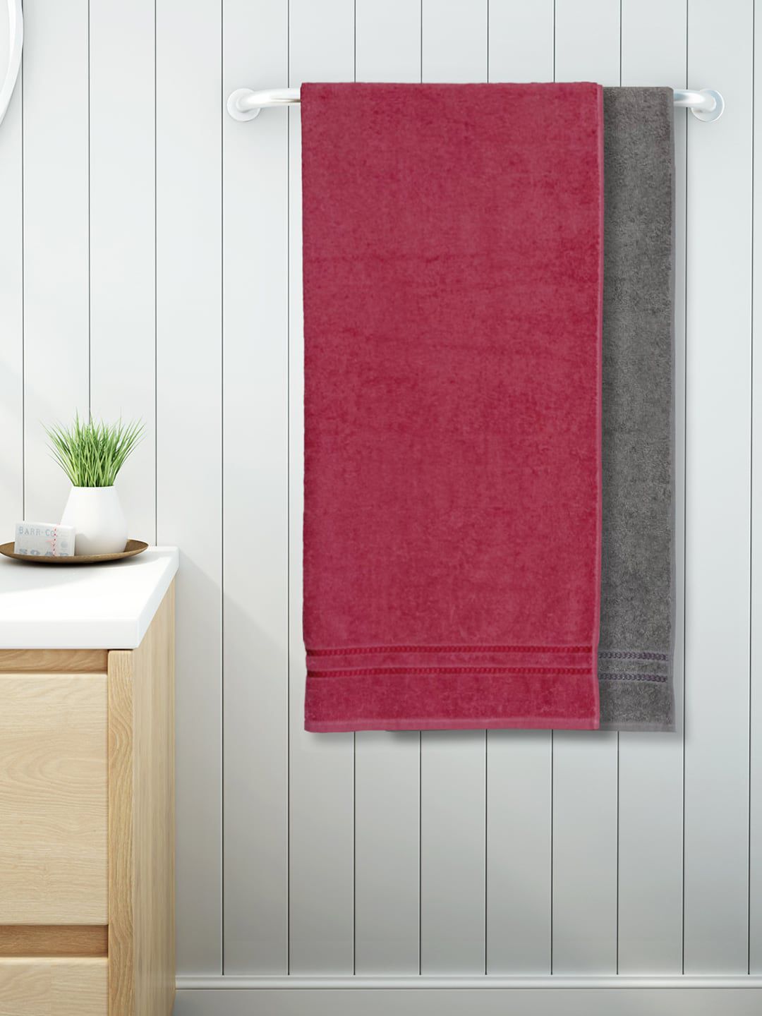 CORE Designed by SPACES Set of 2 380GSM Solid Towel Set Price in India
