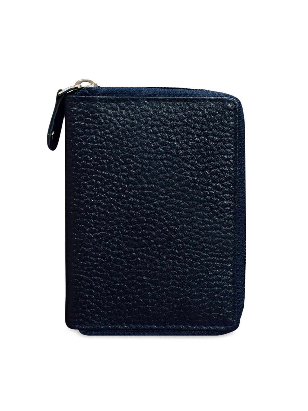 ABYS Unisex Navy Blue Textured Genuine Leather Card Holder Price in India