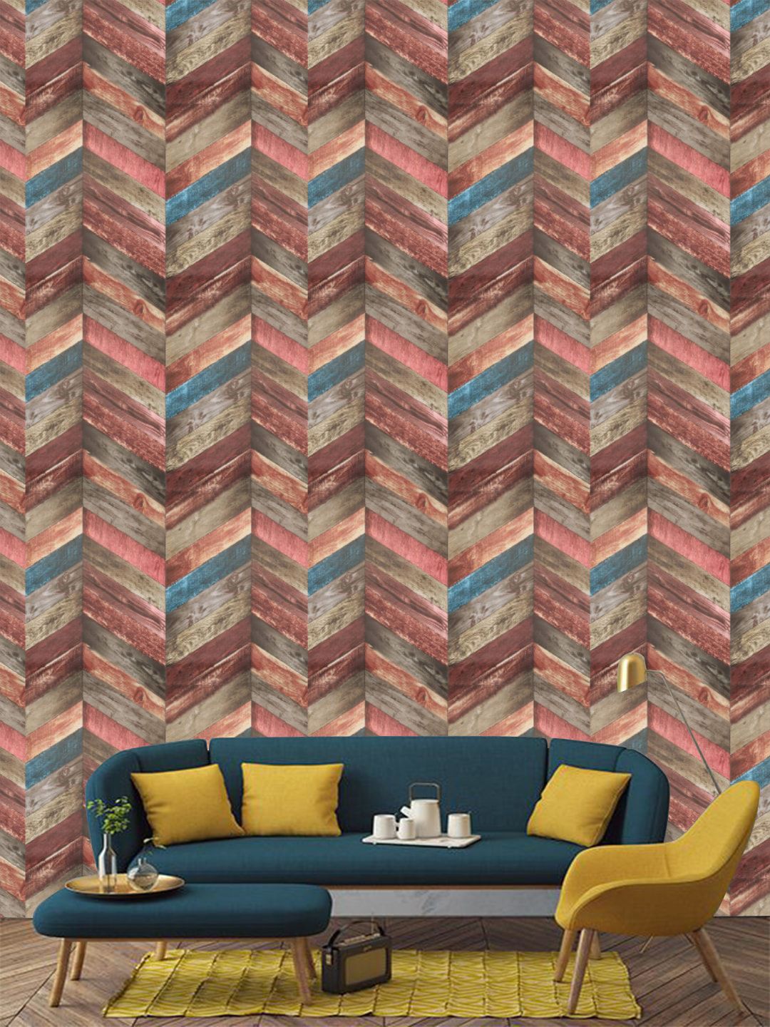 Jaamso Royals Multicolour Self Adhesive Wallpaper Price in India