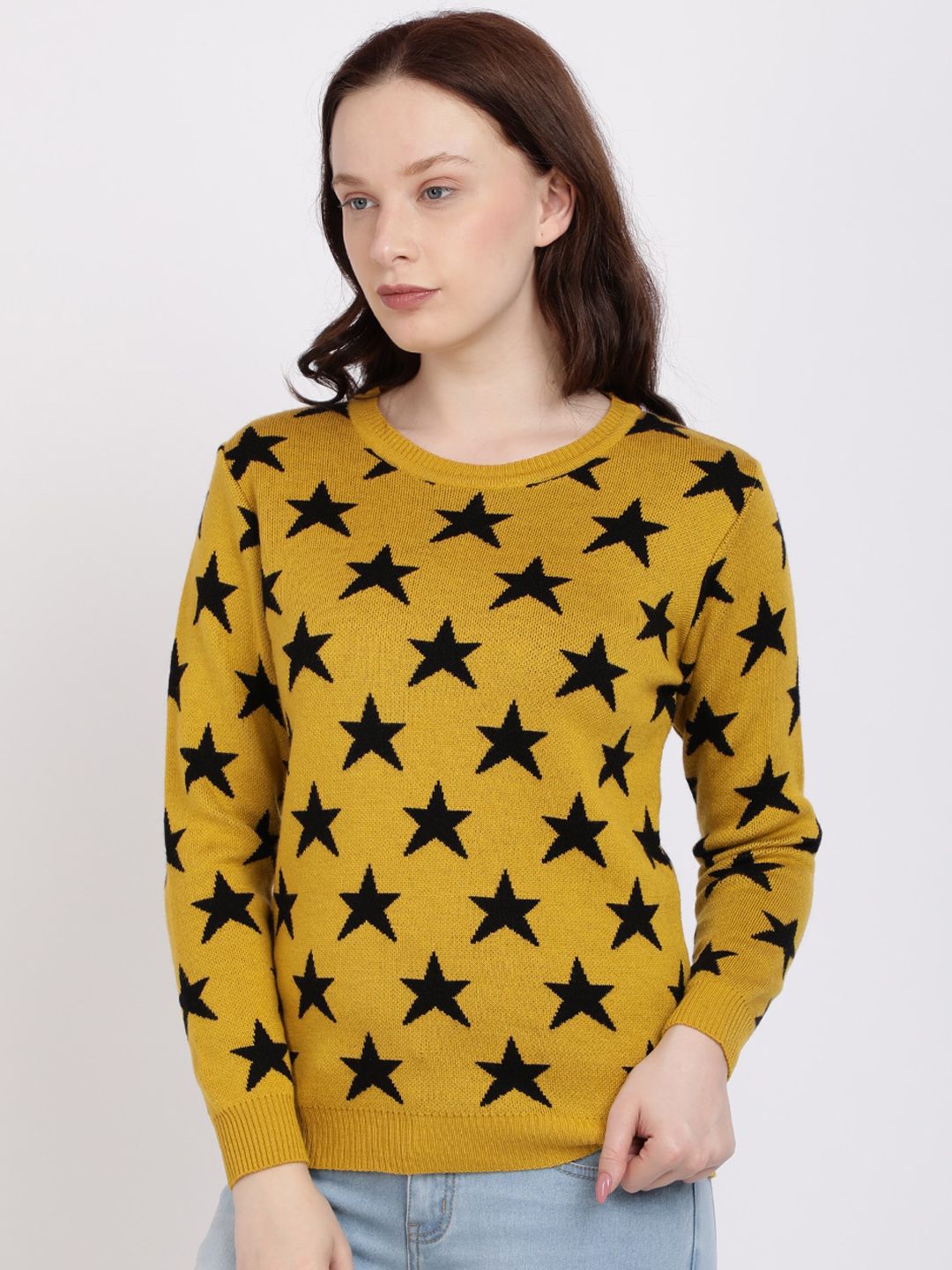 BEVERLY BLUES Women Mustard Printed Price in India