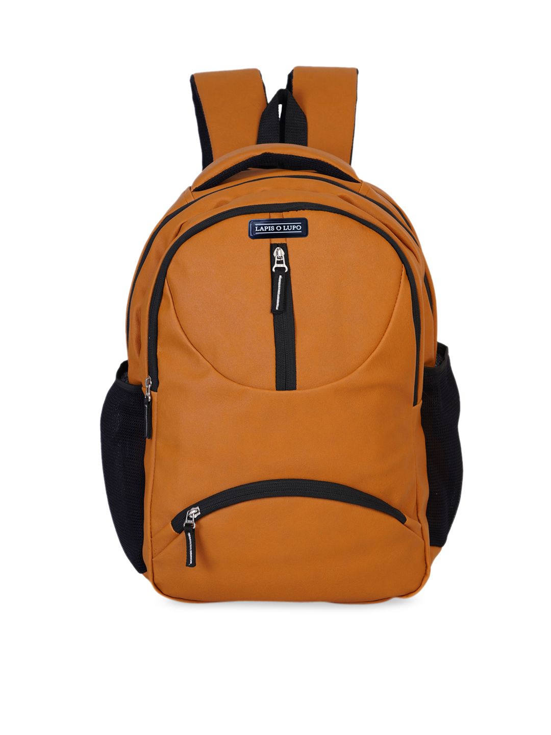 Lapis O Lupo Unisex Mustard & Black Solid Backpack Price in India