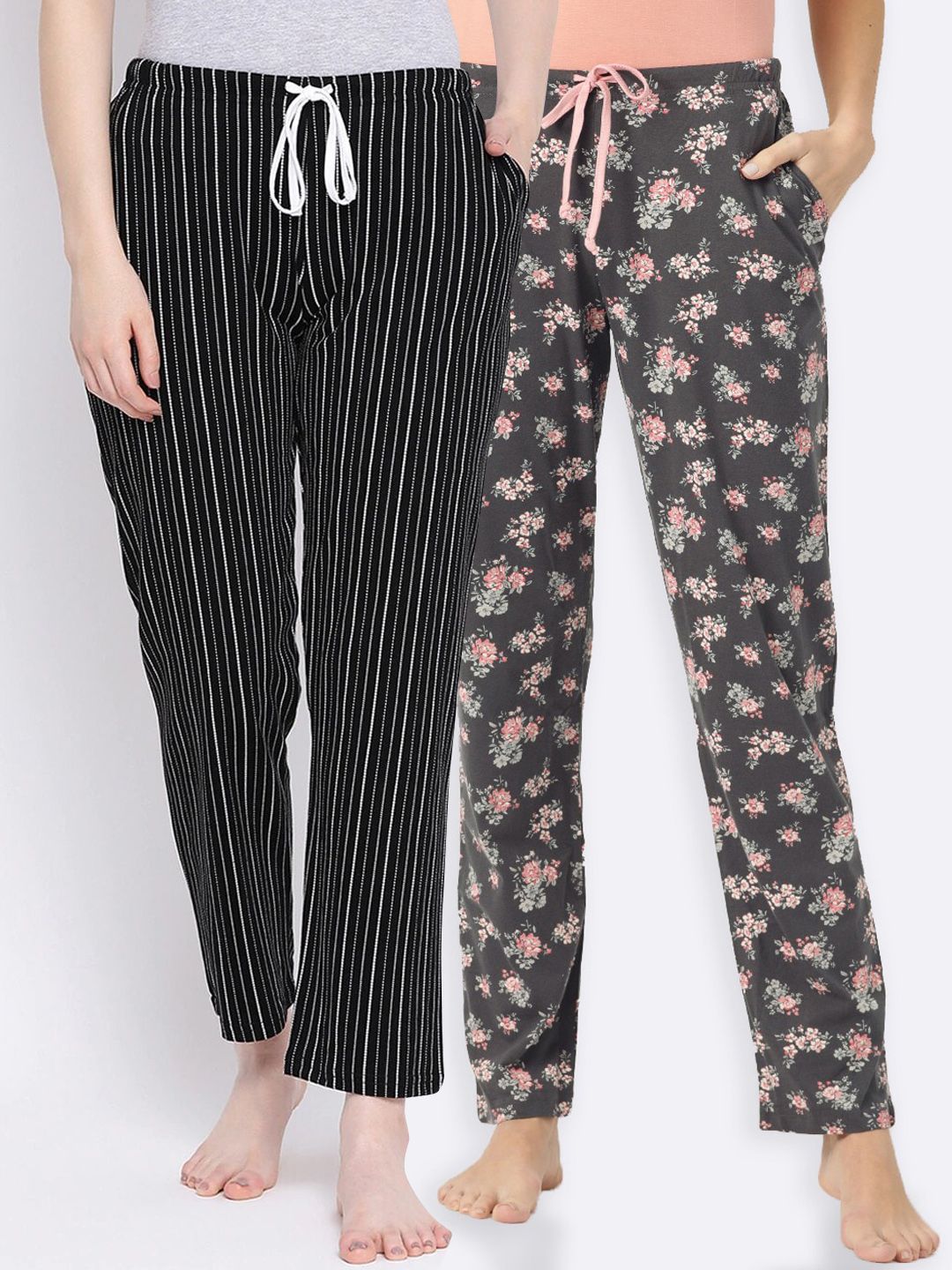 Kanvin Women Pack Of 2 Printed Lounge Pants Price in India