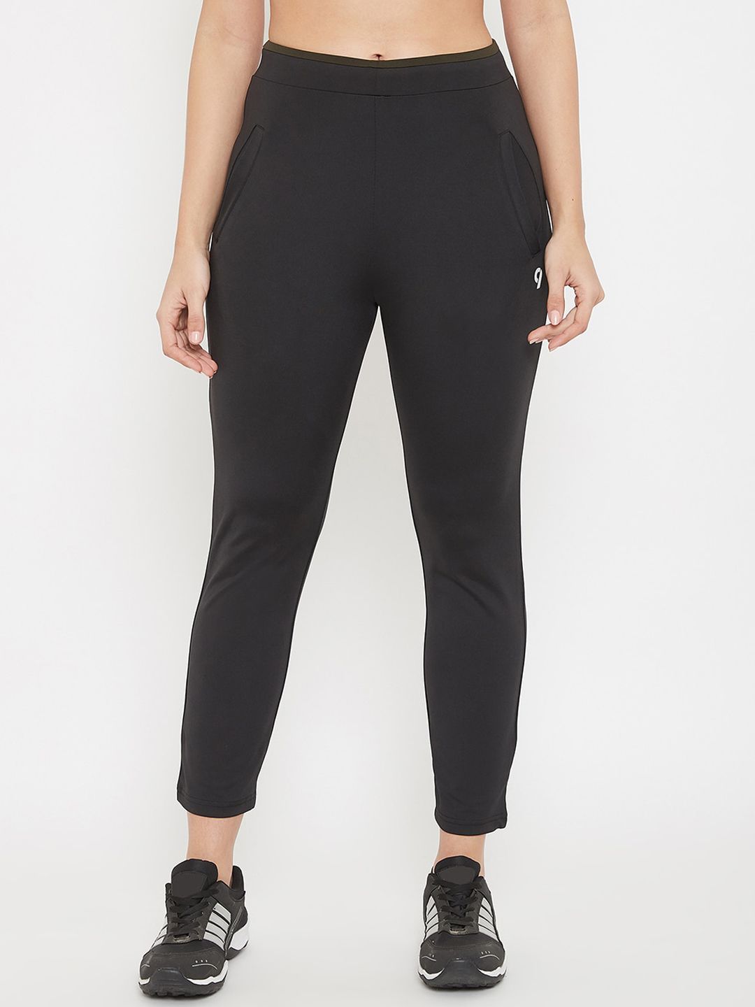 C9 AIRWEAR Women Black Solid Track Pants Price in India