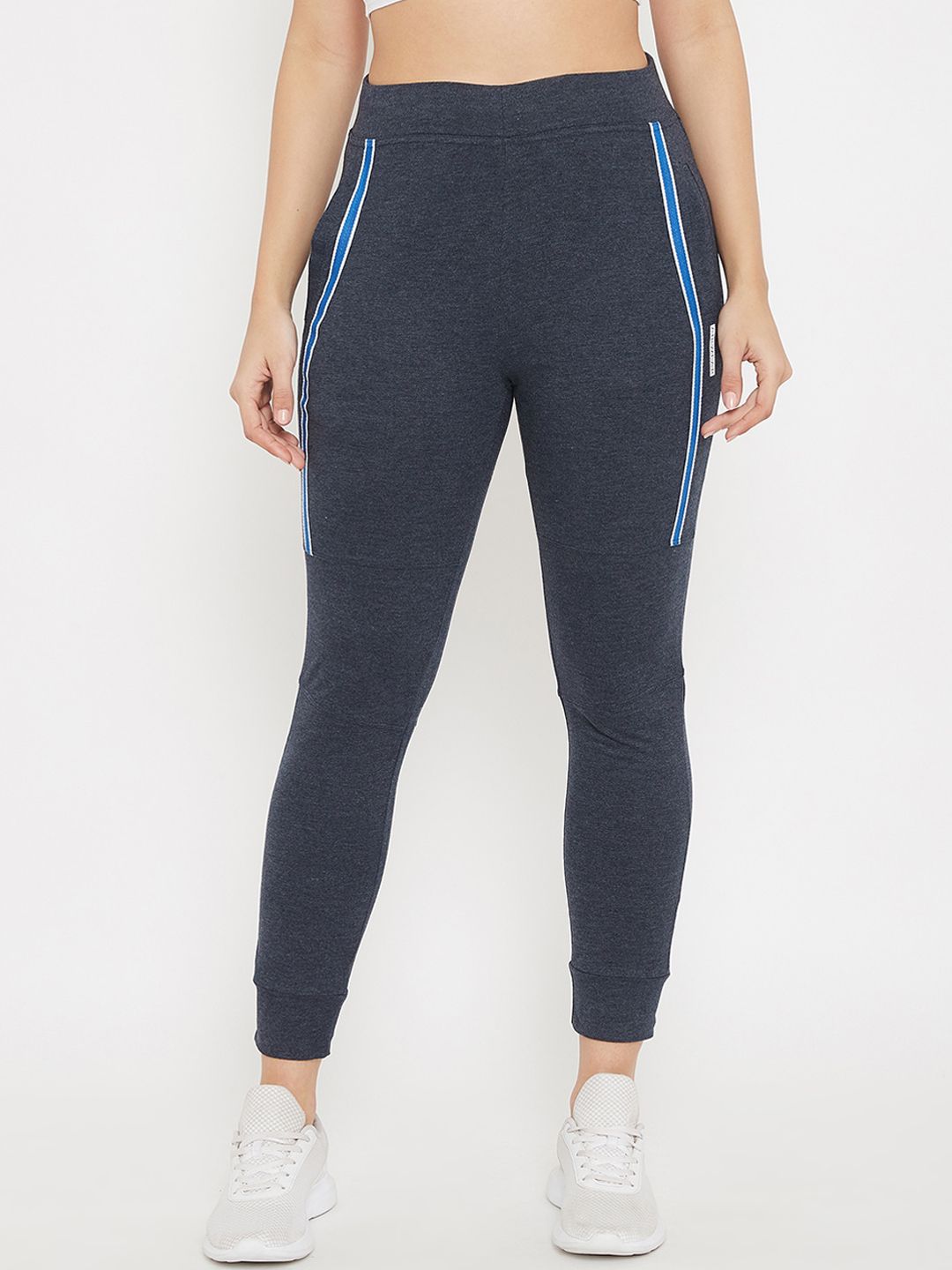 C9 AIRWEAR Women Blue Solid Straight-Fit Joggers Price in India