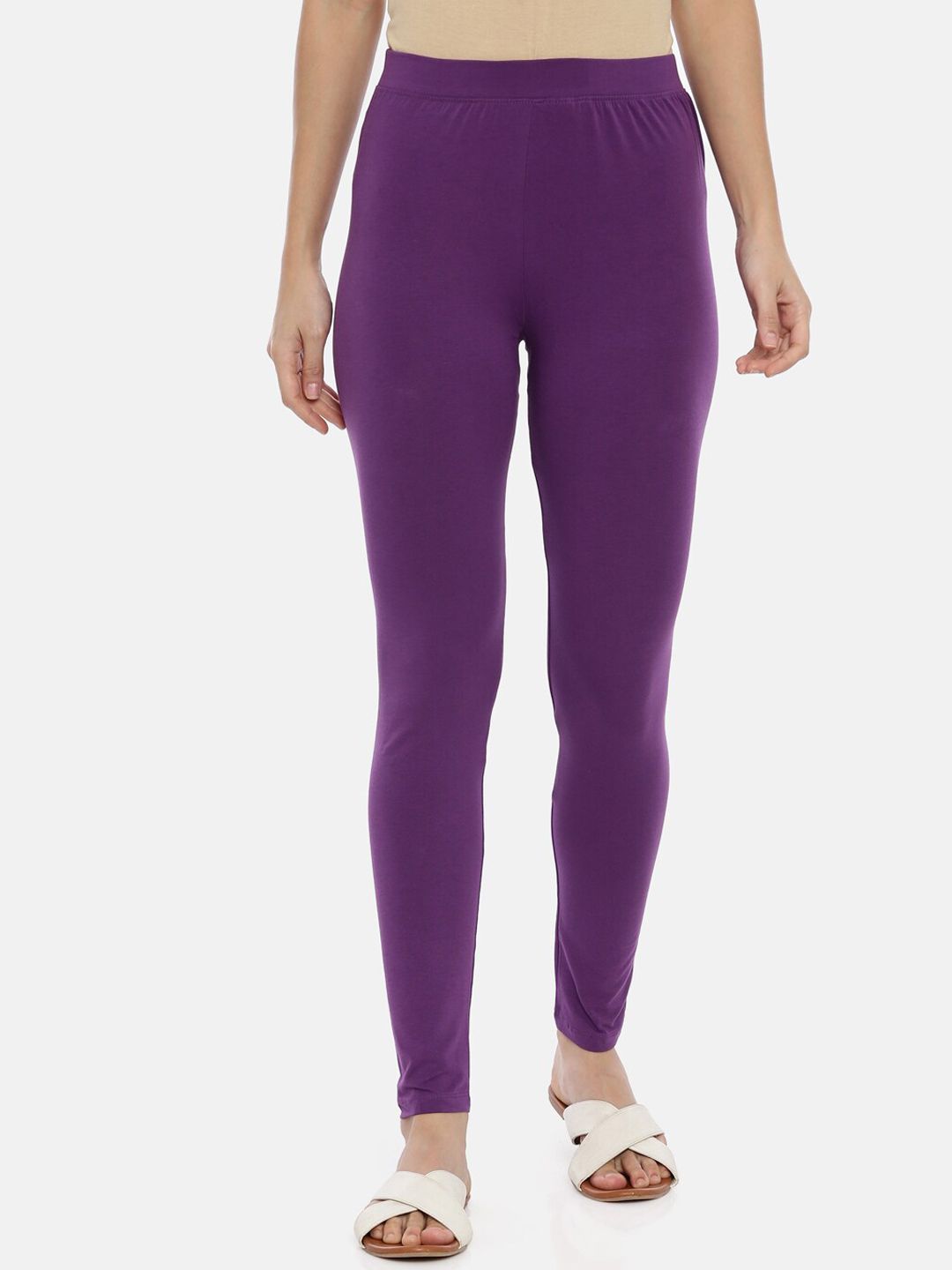 Buy Kryptic Women Purple Solid Slim fit Ankle-Length Legging