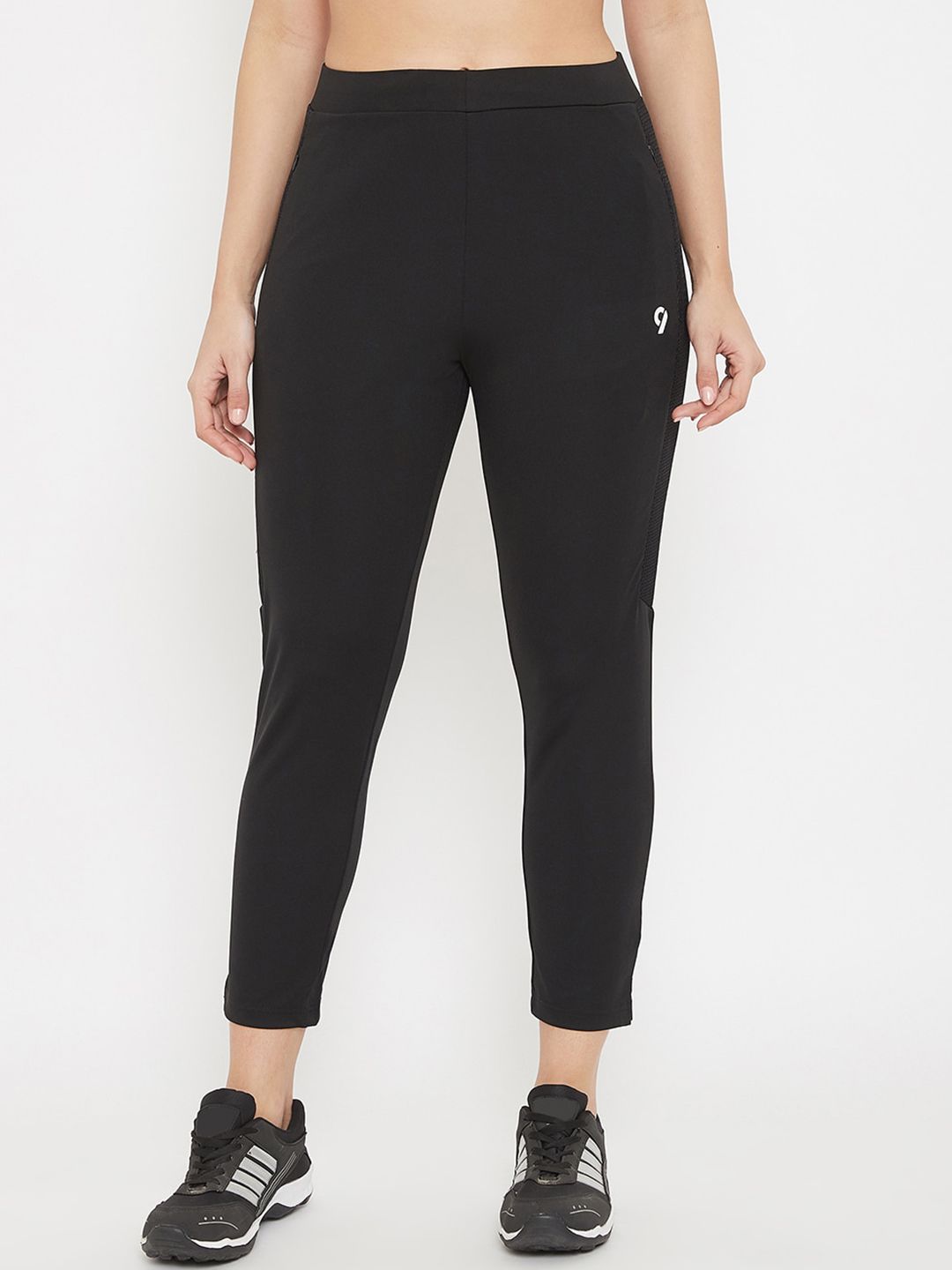 C9 AIRWEAR Women Black Solid Track Pants Price in India