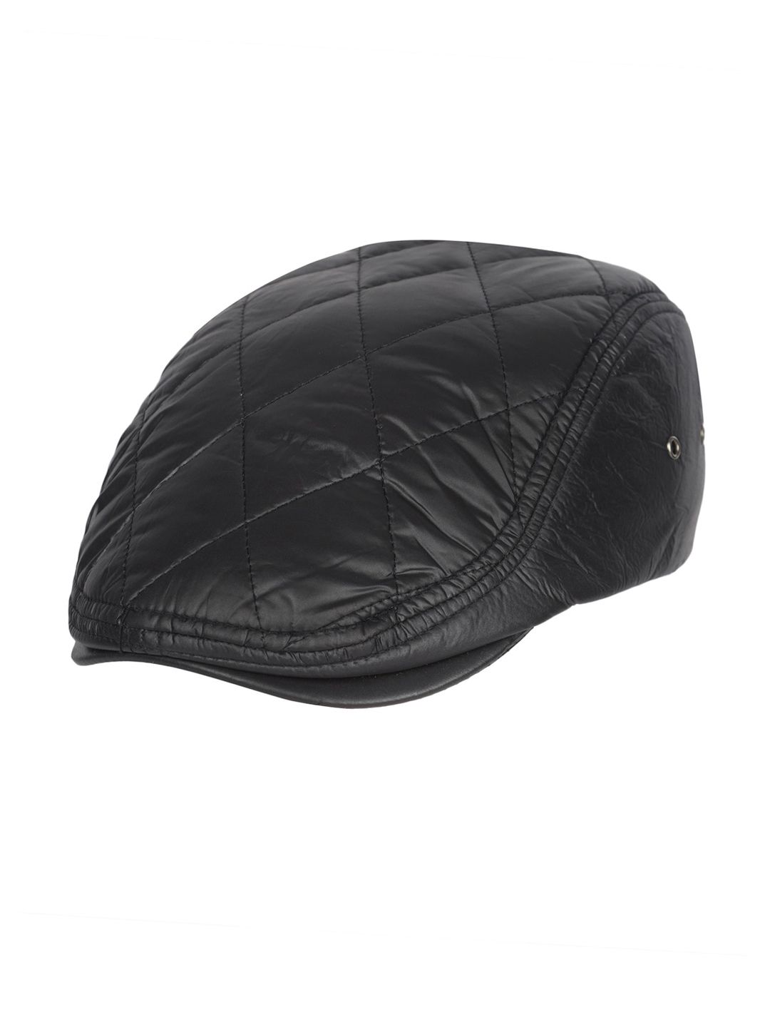 FabSeasons Unisex Black Solid Premium PU Golf Ascot Cap Price in India