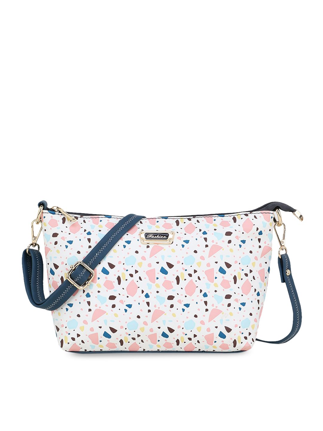 WOMEN MARKS Blue Printed Sling Bag Price in India