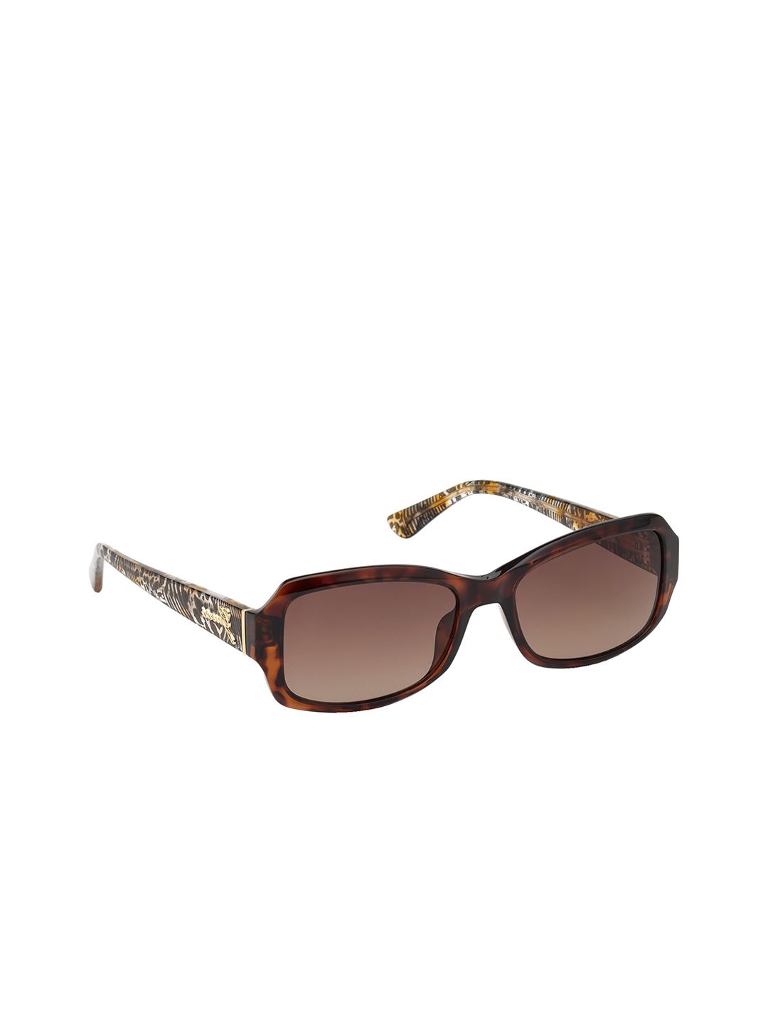 Guess Women Brown Lens & Rectangle Sunglasses GU7683 55 52F Price in India