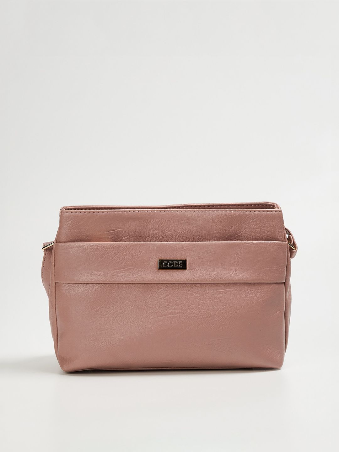 CODE by Lifestyle Pink Solid Sling Bag Price in India