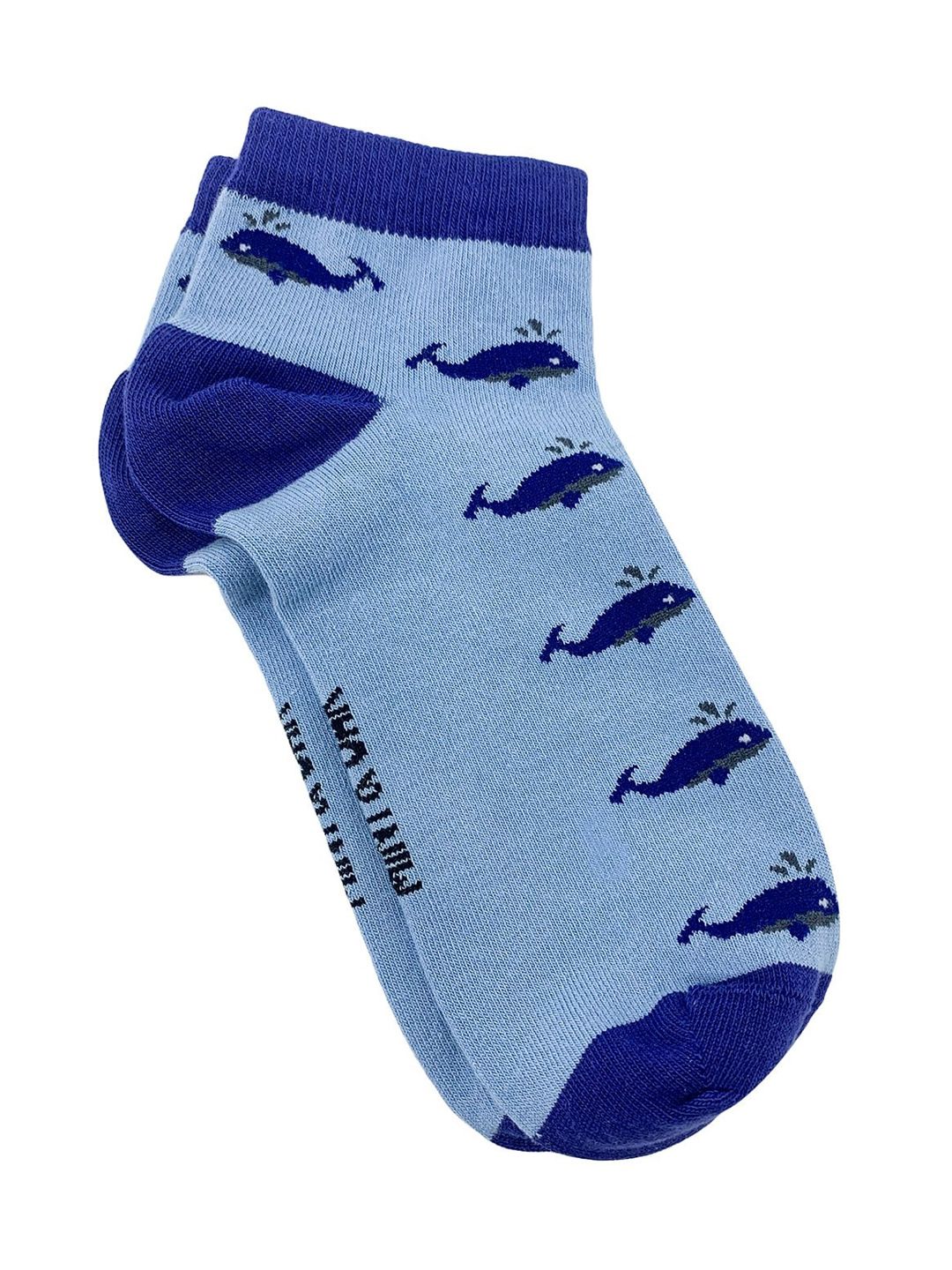 Mint & Oak Men Blue Patterned Ankle-Length Socks