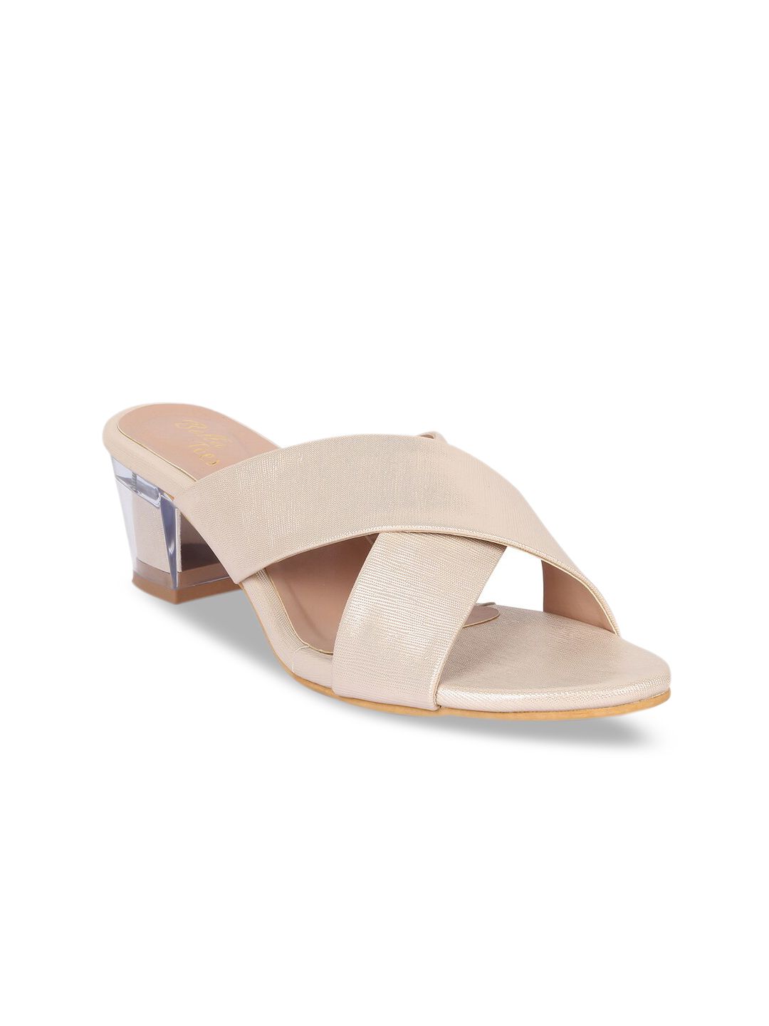 Bella Toes Women Cream-Coloured Solid Sandals Price in India