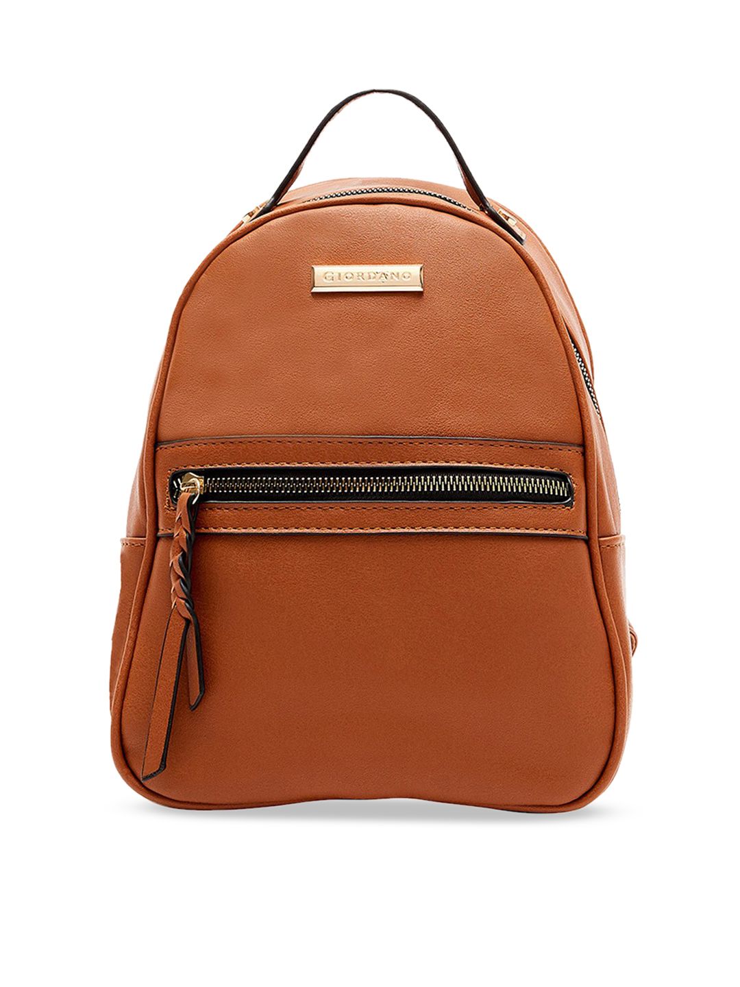 Giordano Women Brown Solid Backpack Price in India