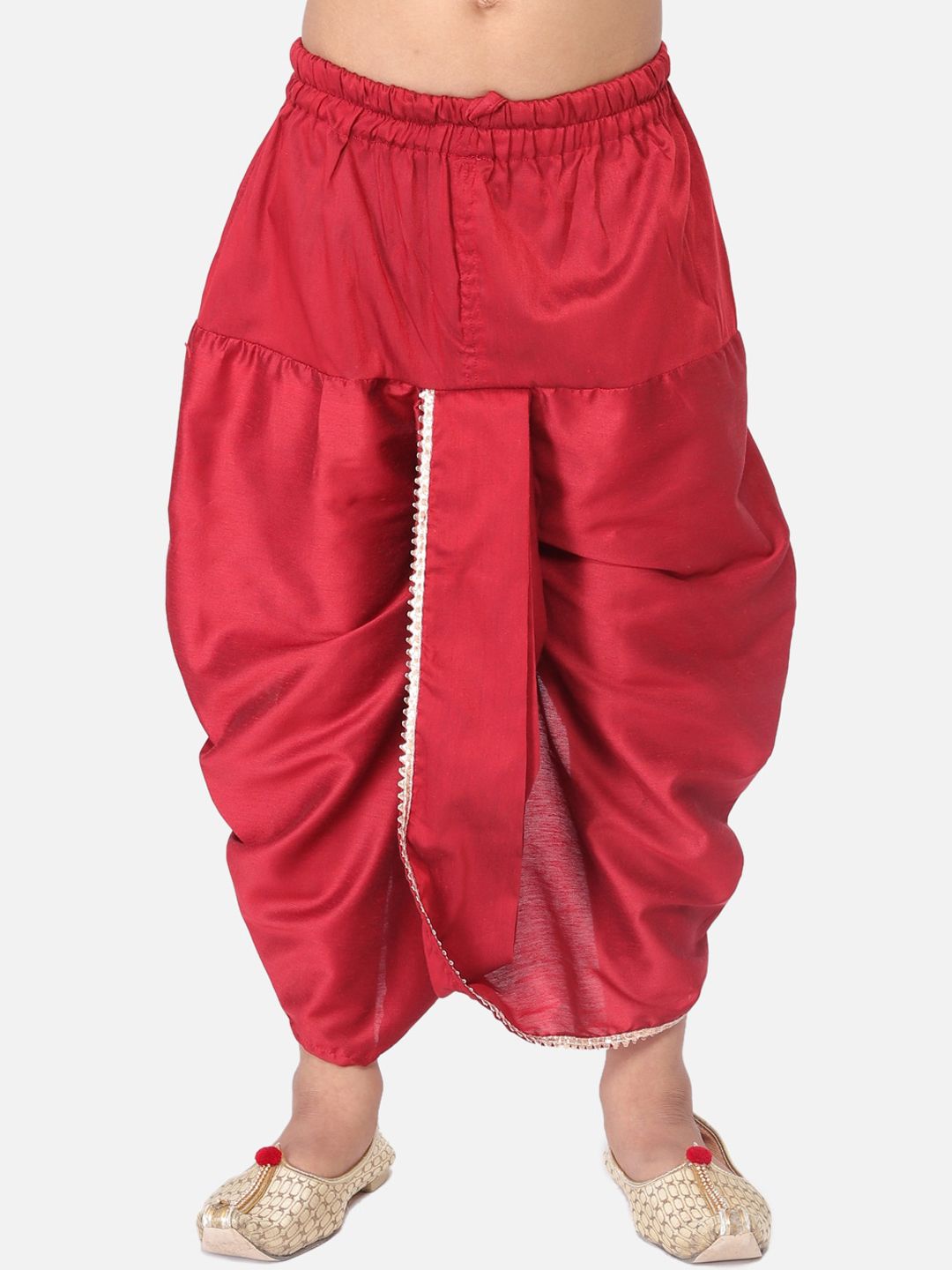 TABARD Boys Maroon Solid Dhoti