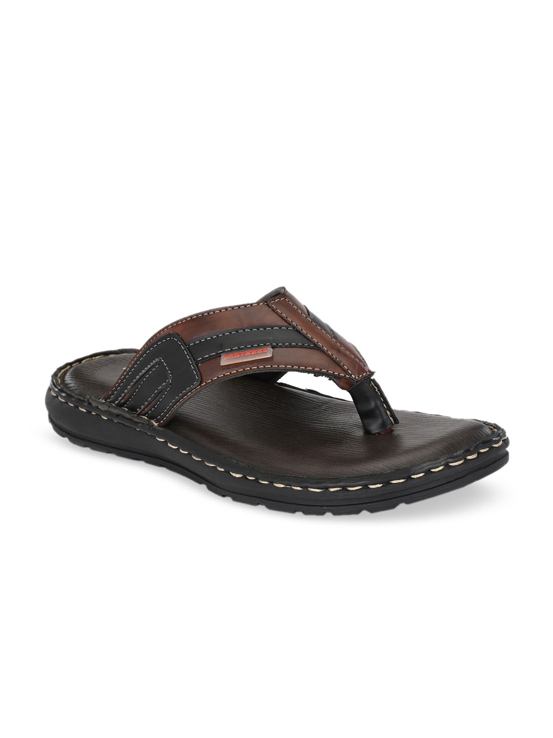 Provogue Men Brown Leather Comfort Sandals