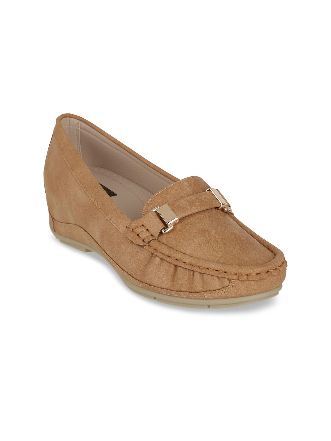 Flat N Heels Women Brown Penny Loafers Price in India