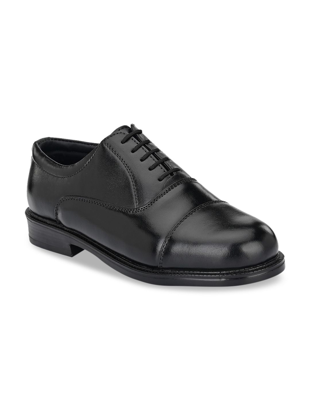 Eego Italy Eego Italy Men Black Solid Genuine Leather Oxfords