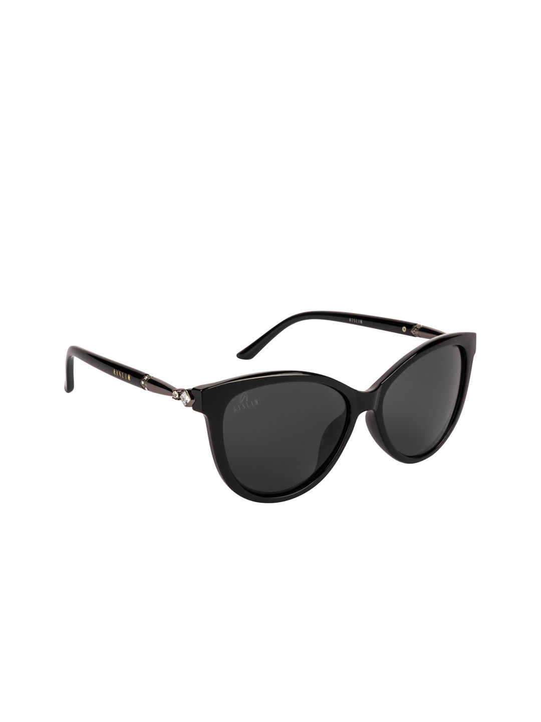 AISLIN Women Black Lens & Oval Sunglasses With Uv Protected Lens ES_14487-82-AS-8336 Price in India