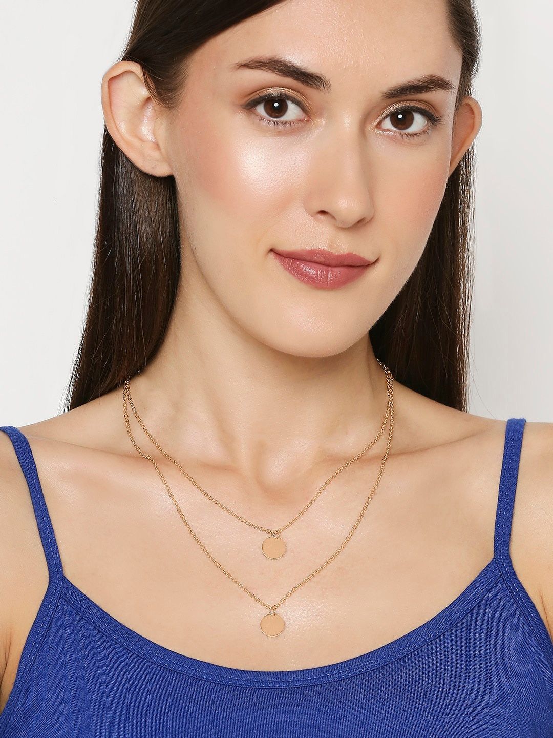 OOMPH Gold-Plated Layered Necklace Price in India