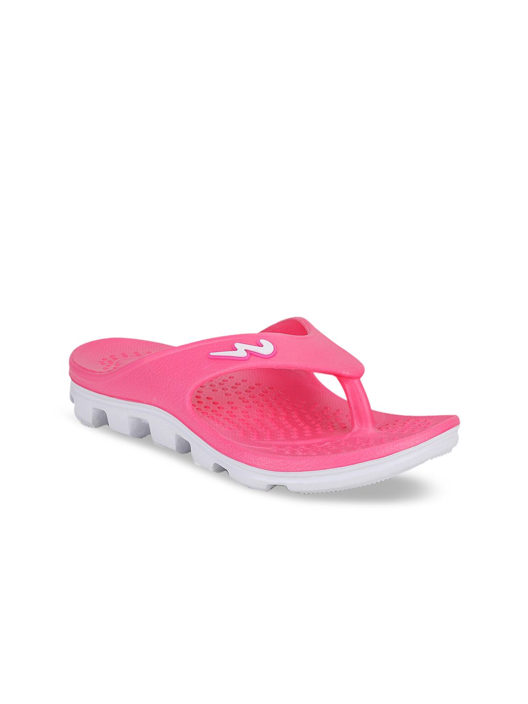 Campus Women Pink Solid Thong Flip-Flops Price in India