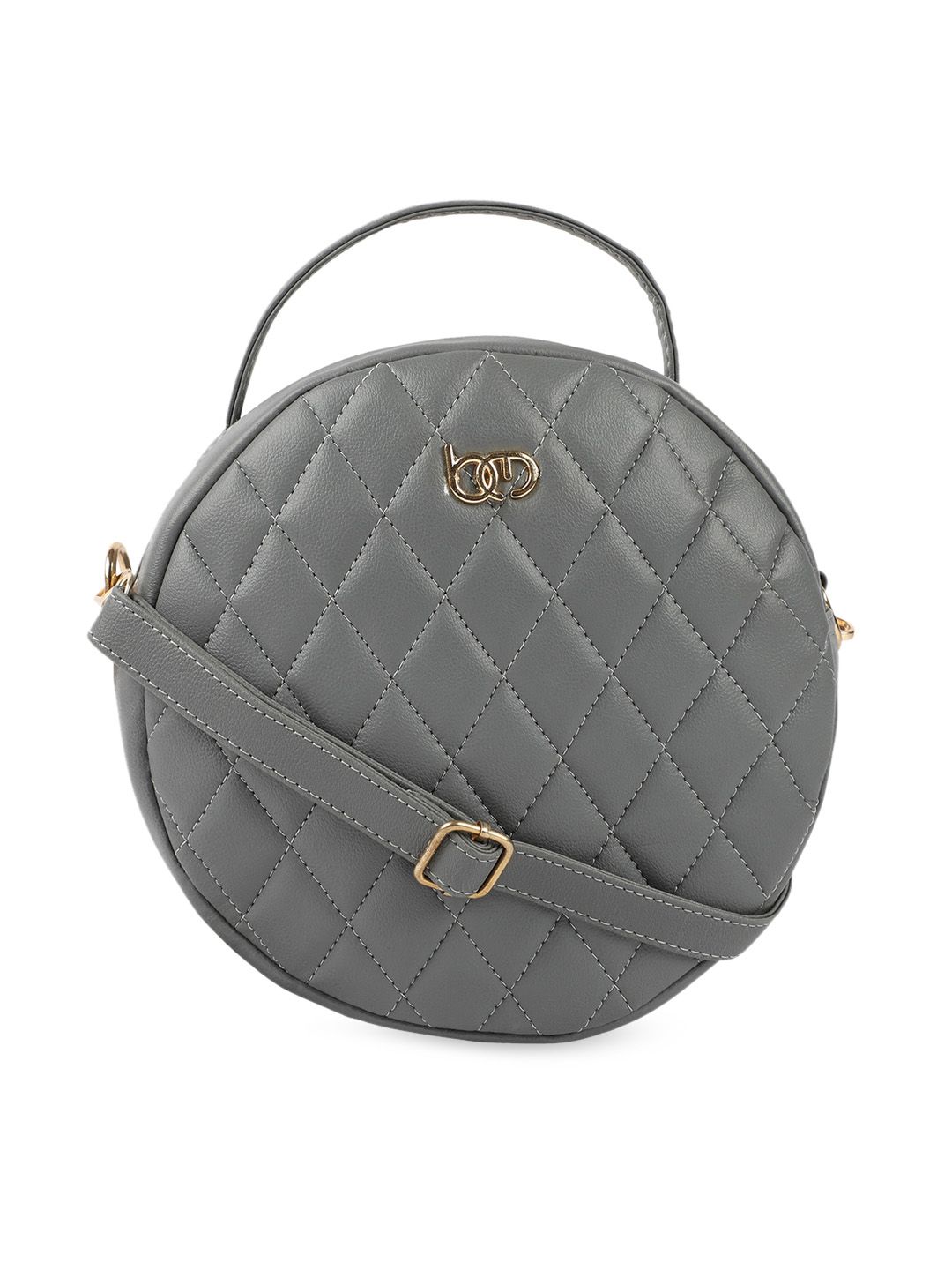 Bagsy Malone Grey Textured Sling Bag Price in India
