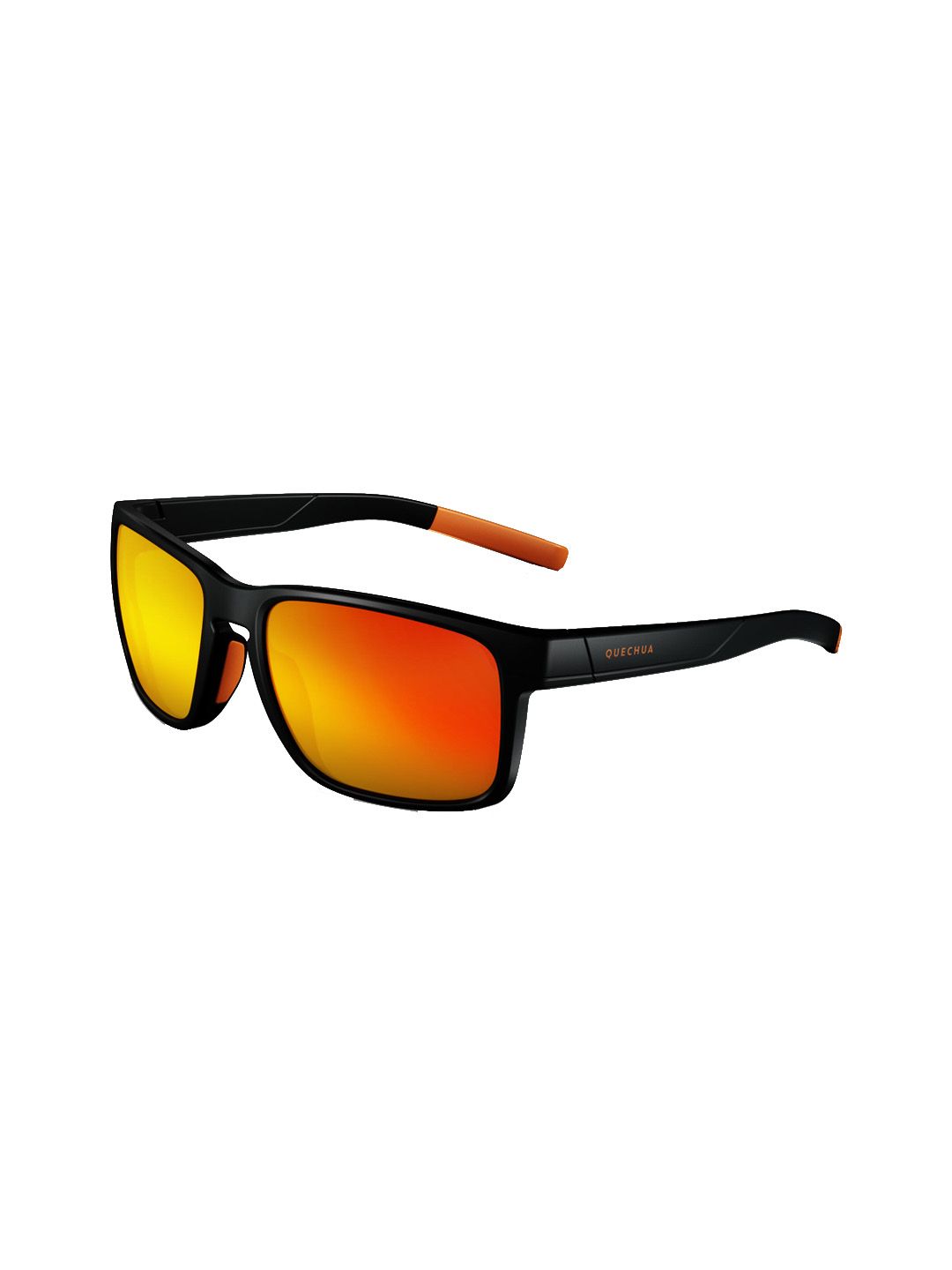 Quechua By Decathlon Unisex Orange Lens & Black Rectangle Sunglasses 8581426 Price in India