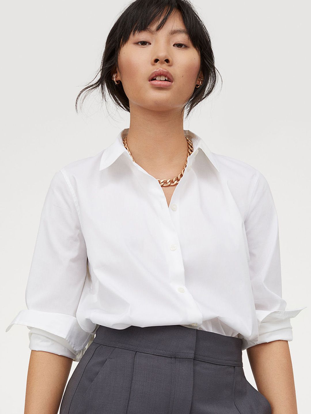 H&M Women White Formal Shirt Price in India