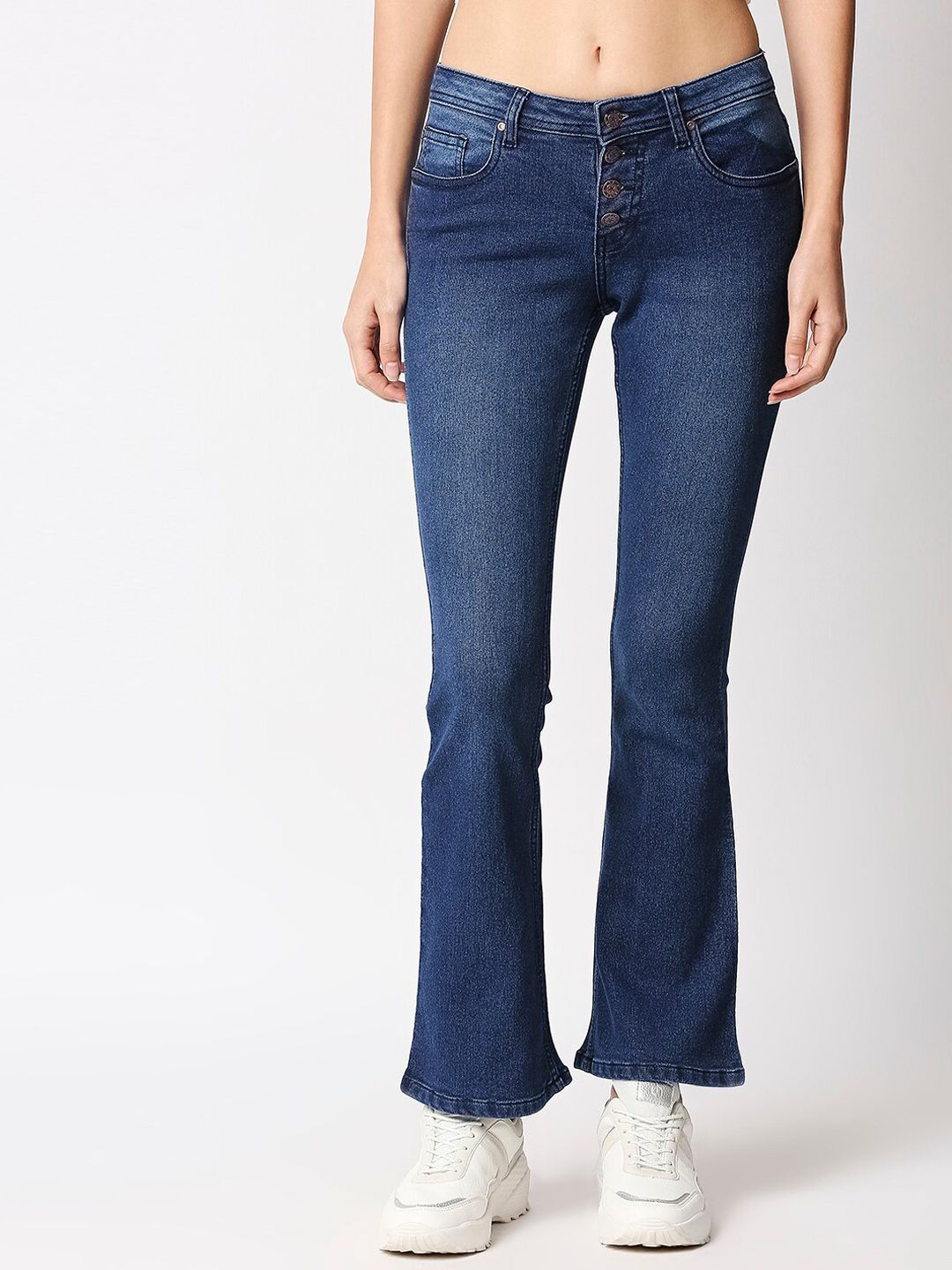 High Star Women Blue Bootcut Jeans Price in India