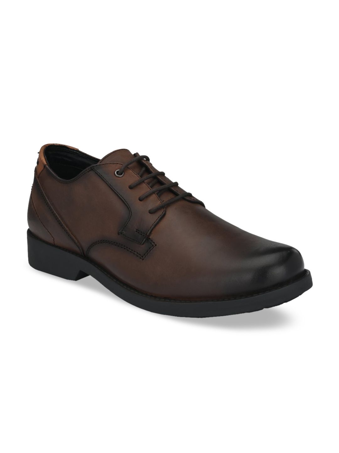 Delize Men Brown Solid Formal Derbys