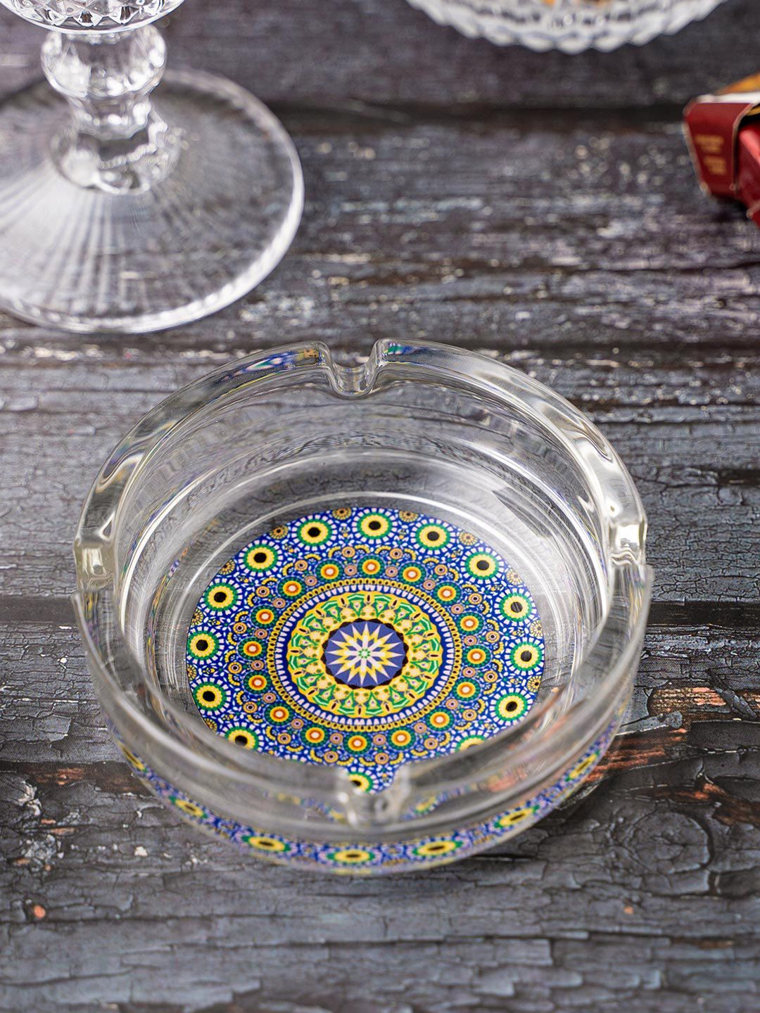 KOLOROBIA Blue & Green Moroccan Ashtray Price in India