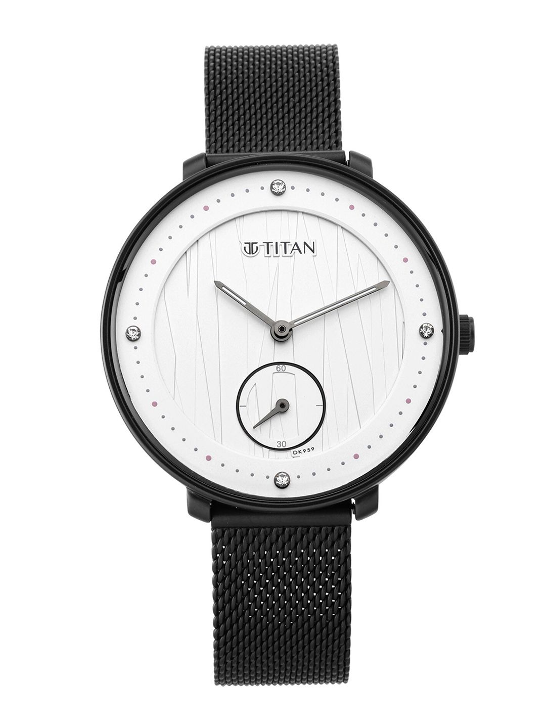 Titan Women White & Black Analogue Watch 2651NM01 Price in India