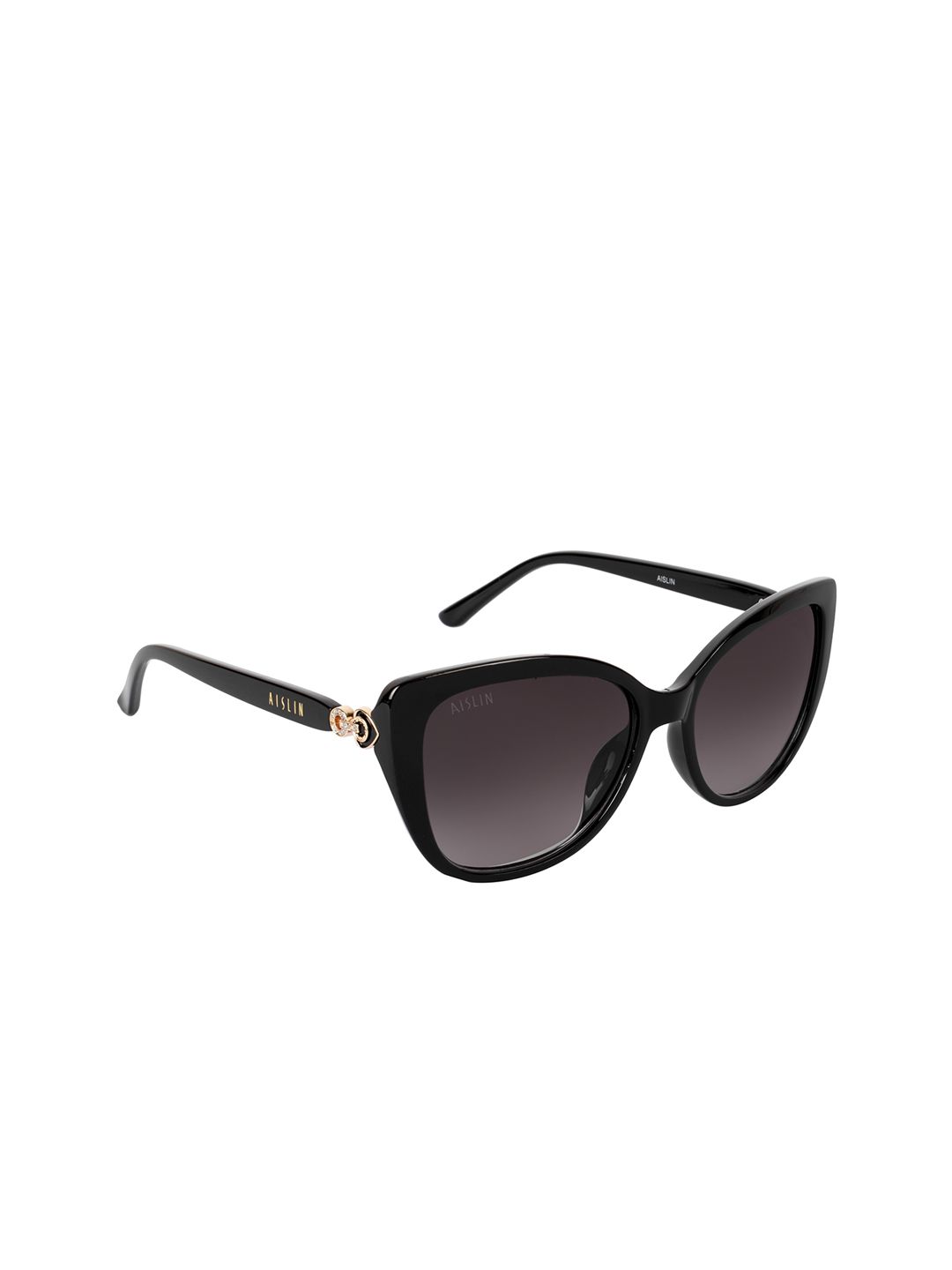 Aislin Women Grey Lens & Black Cateye Sunglasses ES_14484-82-AS-8217-GRY-BKGL-CEWF-63-G Price in India