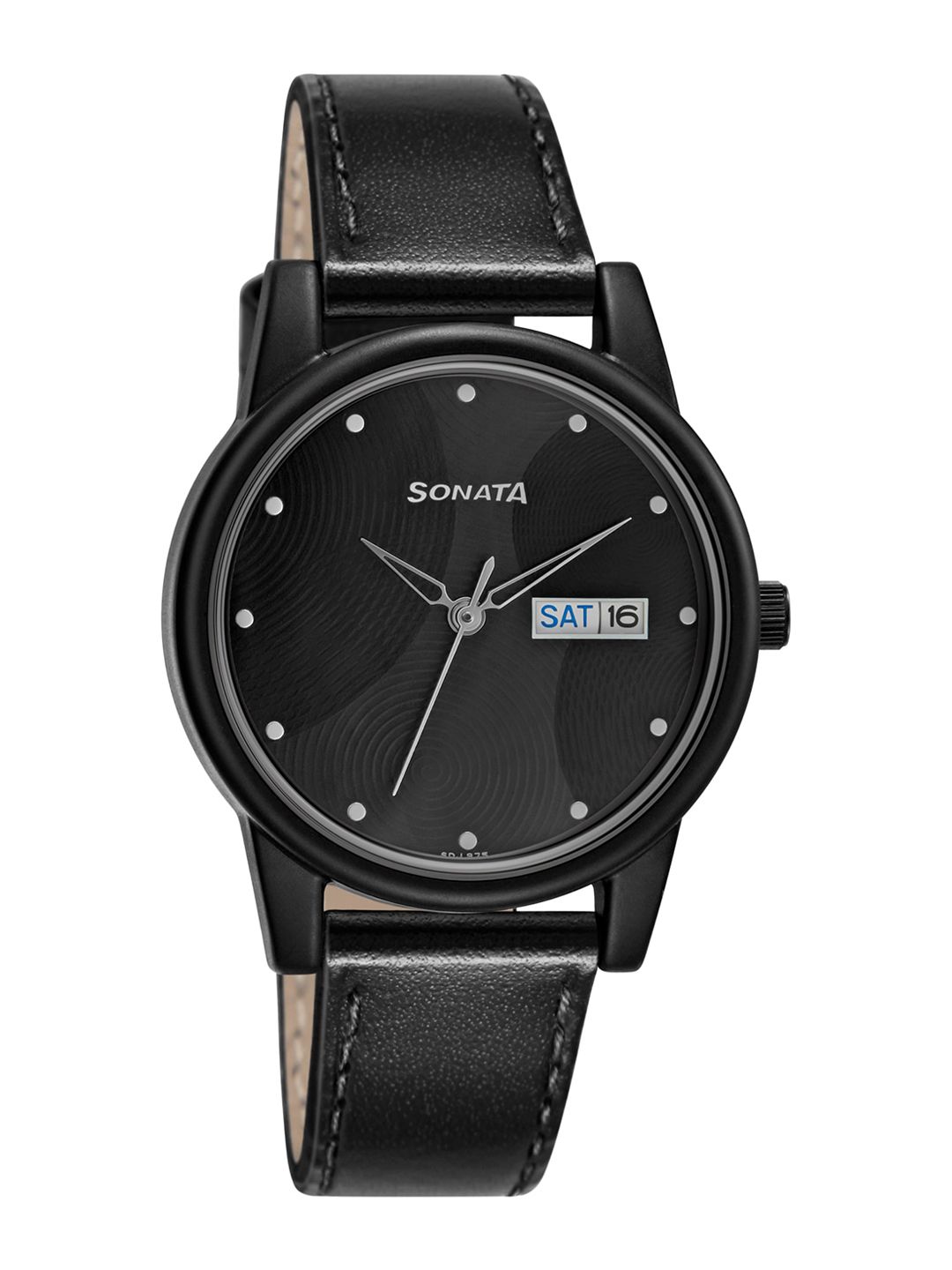 Sonata Women Black Analogue Watch 87031PL02W Price in India