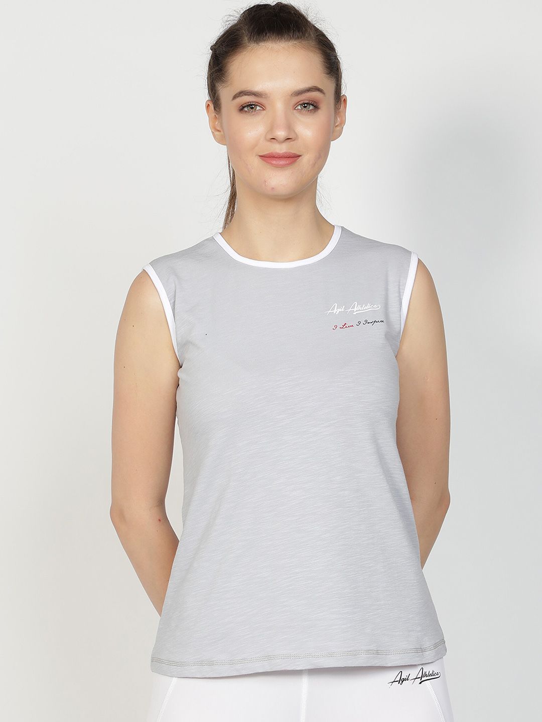 Agil Athletica Grey Regular Top