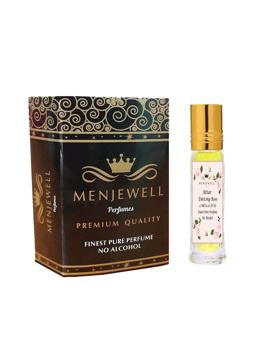 Menjewell Fragrances Enticing Rose Perfume Attar For Men & Women - 3 ml Price in India