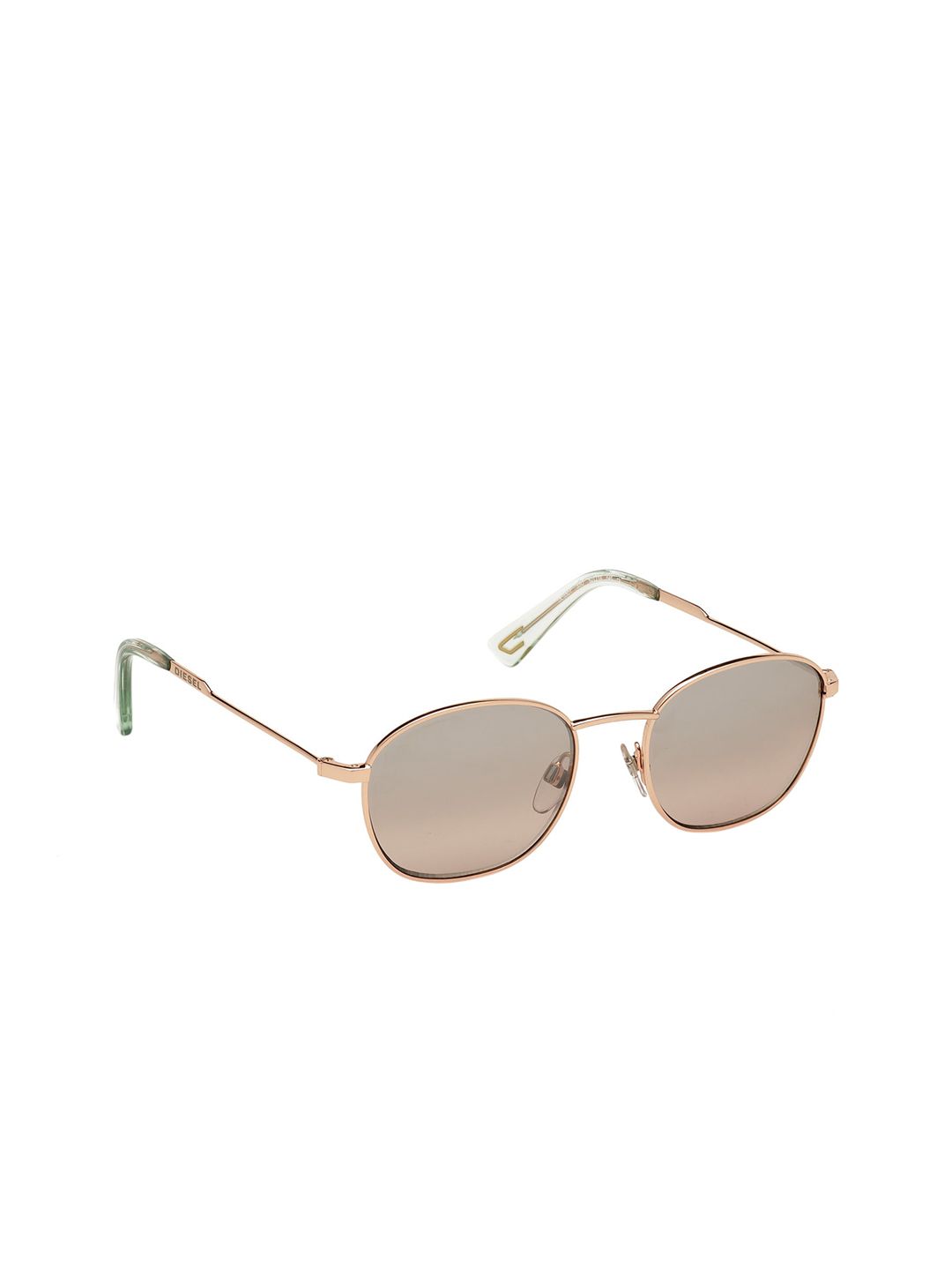 DIESEL Unisex Grey & Rose Gold-Toned Oval Sunglasses with UV Protected Lens DL0307 52 33U Price in India