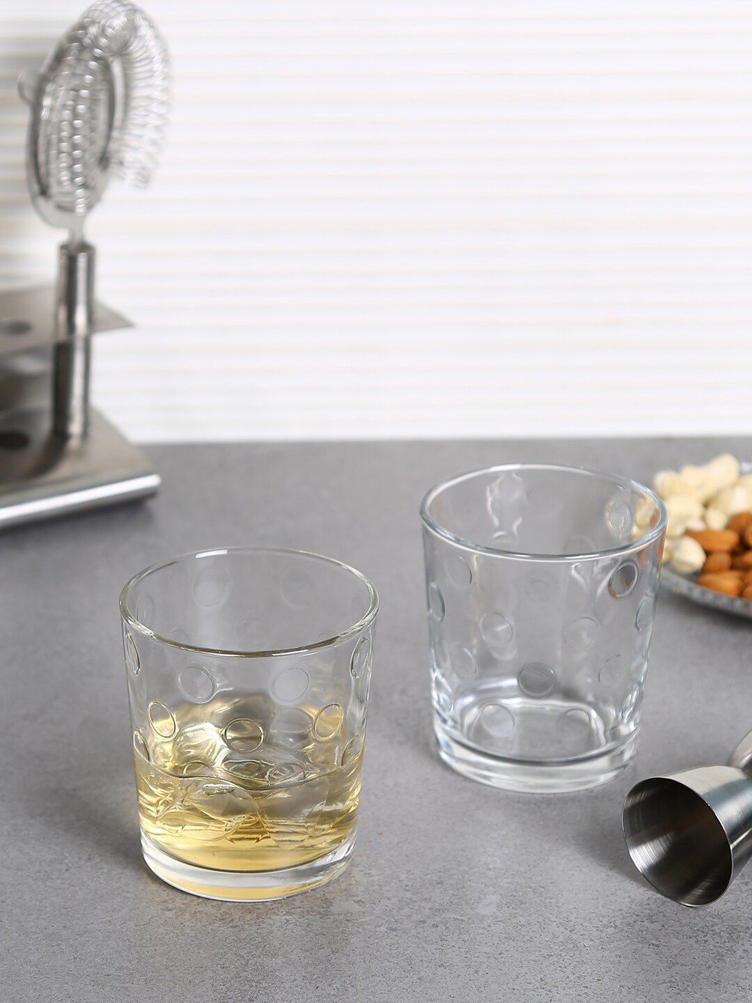 Uniglass Set of 6 Transparent Solid Whiskey Glasses Price in India