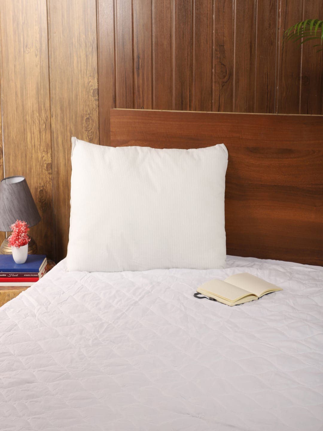 MFD HOME FURNISHING White Striped Sleep Pillow Price in India