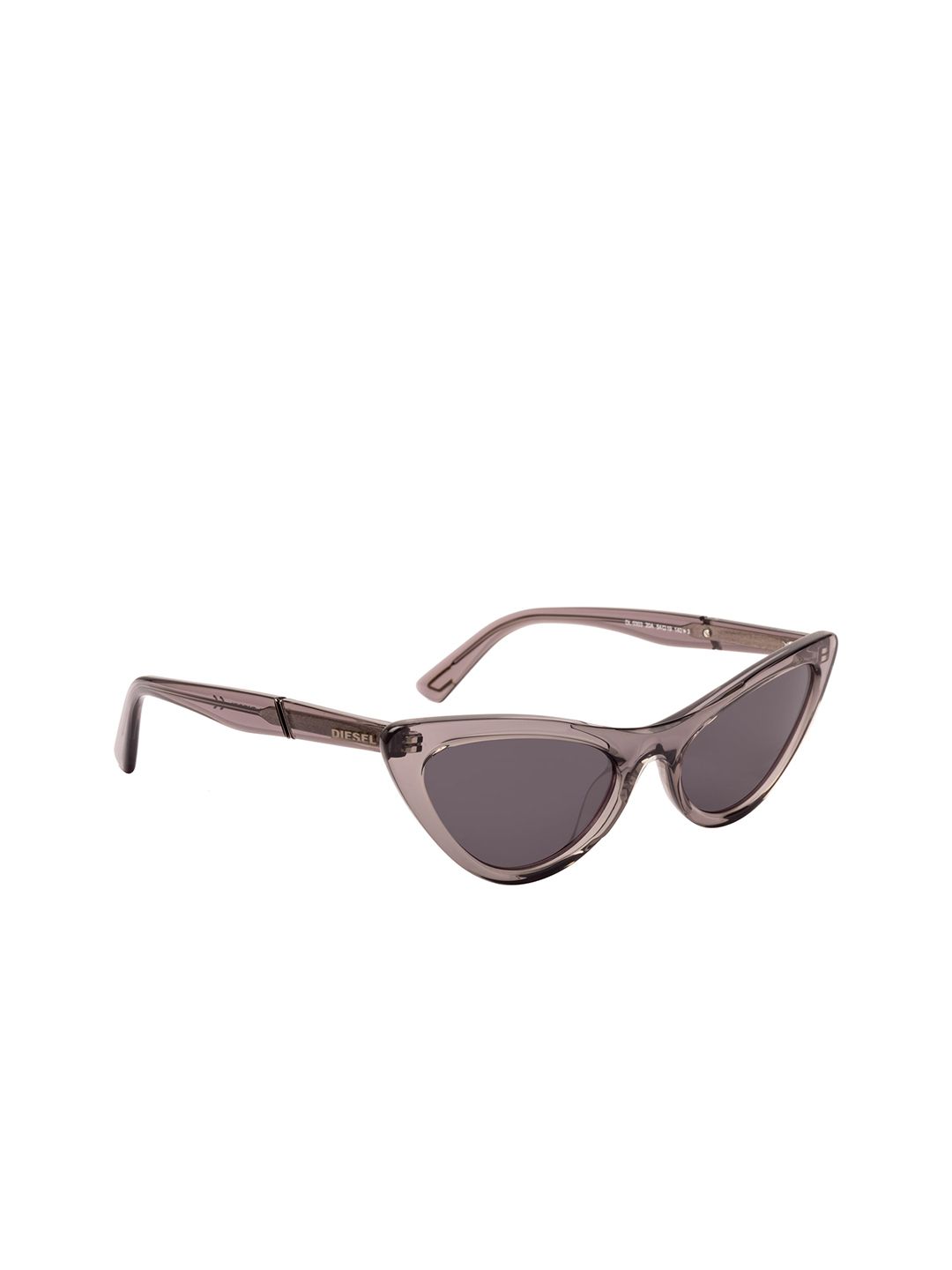 DIESEL Women Grey & Steel-Toned Cateye Sunglasses with UV Protected Lens DL0303 54 20A Price in India