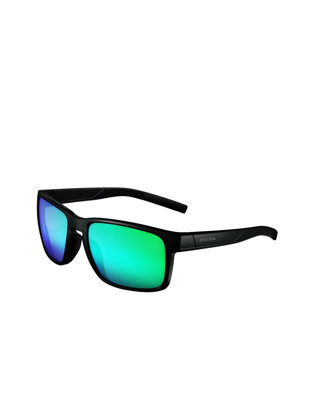 Quechua By Decathlon Unisex Green Lens & Black Rectangle Sunglasses MH530 Category 3 Price in India