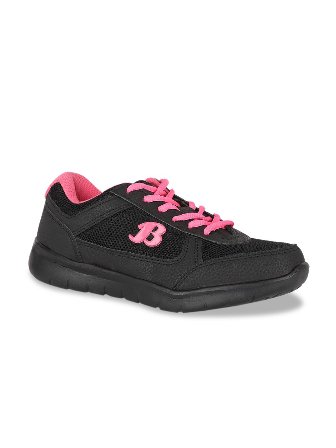 Power Women Black Textile Running Shoes Price in India