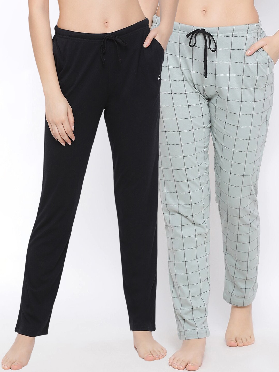 .Kanvin Women Pack Of 2 Pure Cotton Lounge Pants Price in India