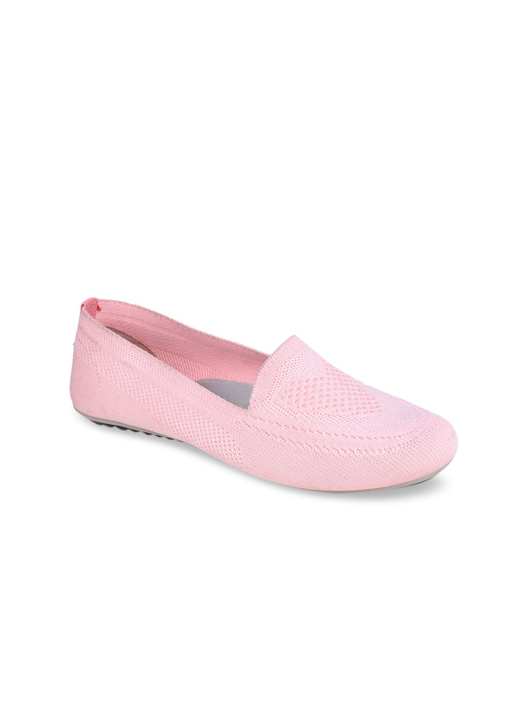 REFOAM Women Pink Woven Design Loafers Price in India