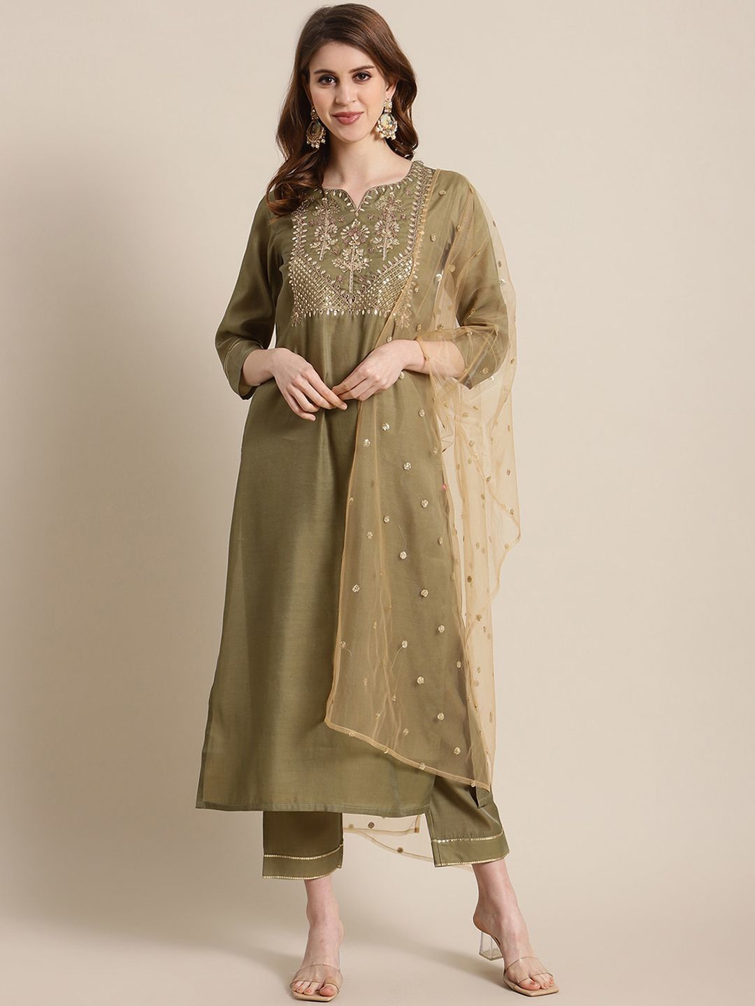 Varanga Women Olive Green Price in India