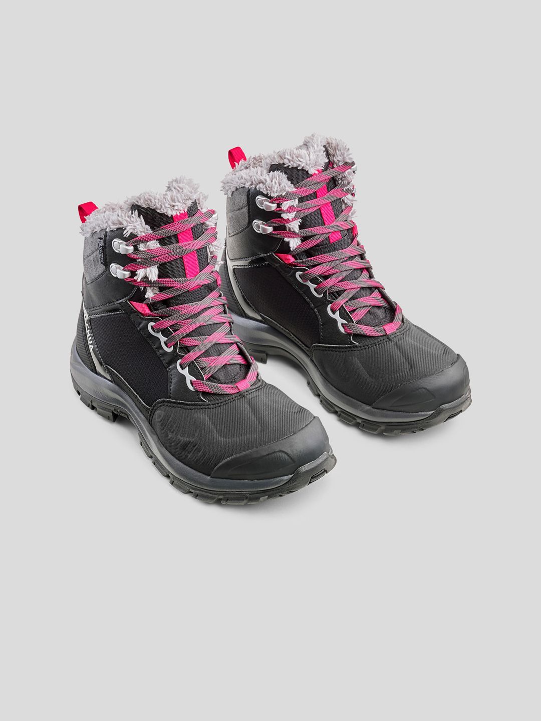 Quechua By Decathlon Women Black High Top Waterproof Snow Shoes Price in India