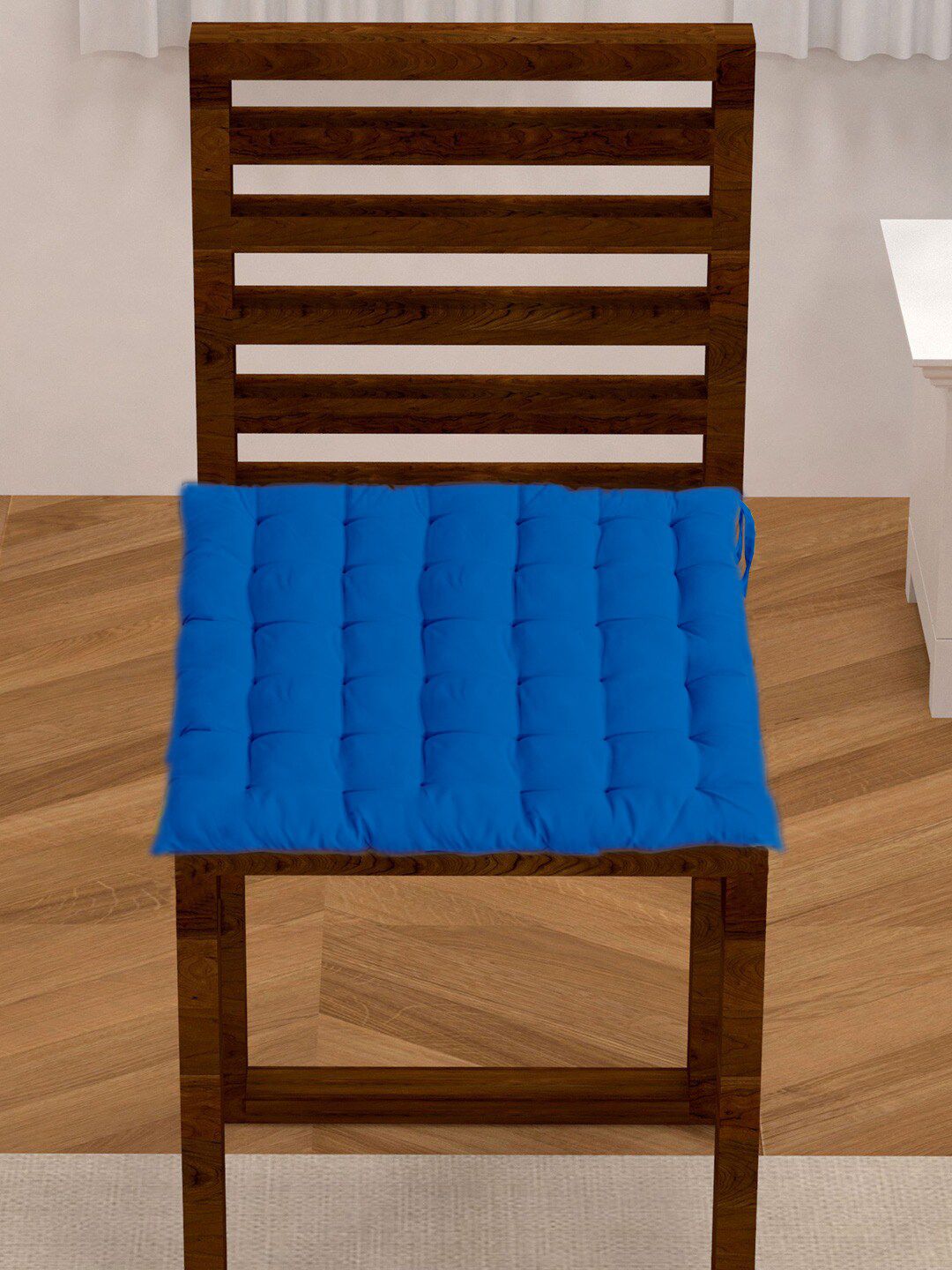 Lushomes Unisex Blue Solid Chair Pad Price in India
