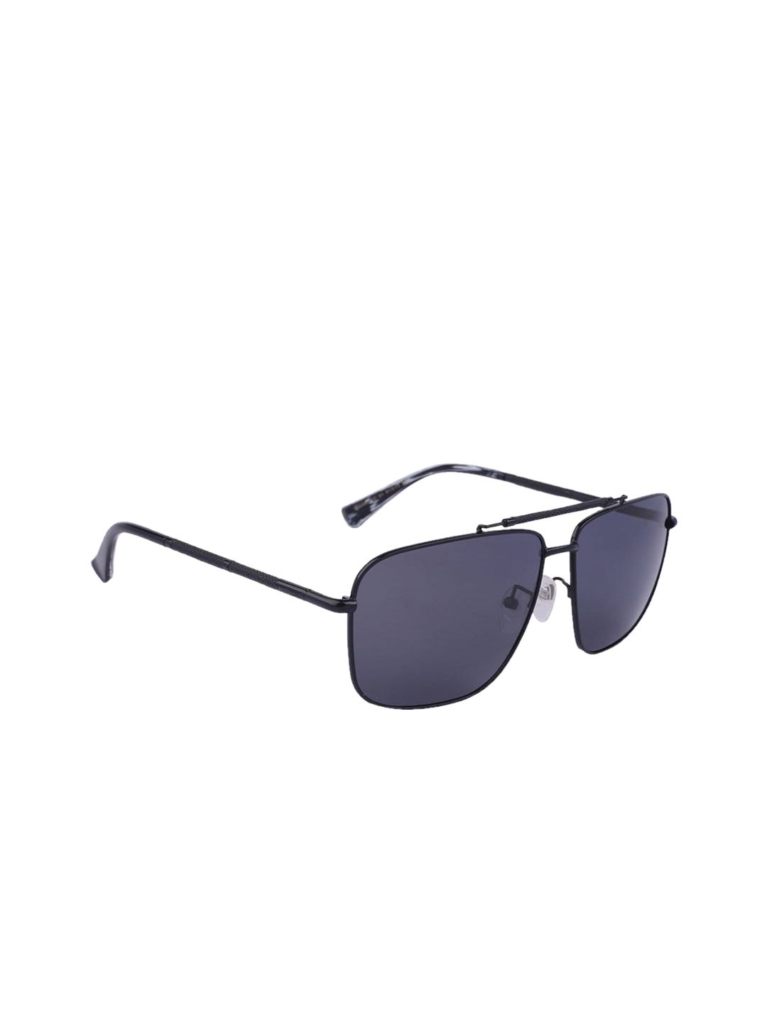 MARC LOUIS Unisex Grey Lens & Black Square Sunglasses with Polarised Lens GG3904S- C01